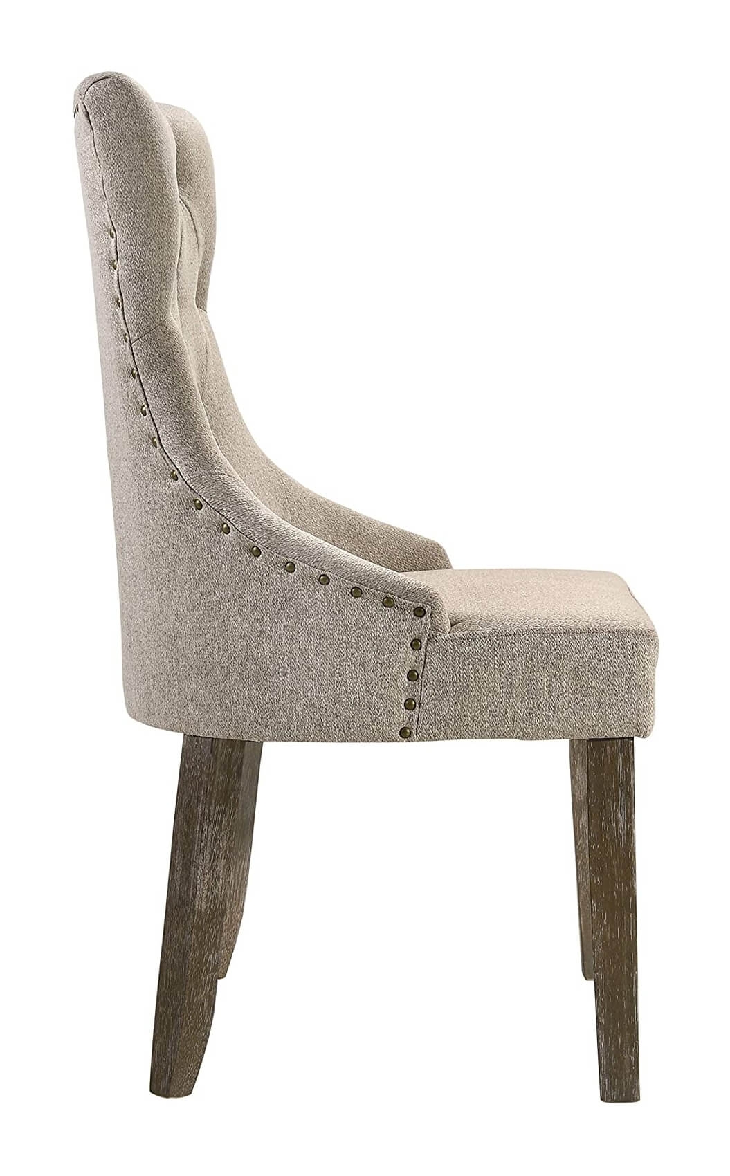 Gabrian Fabric/Wood Tufted Dining Chair