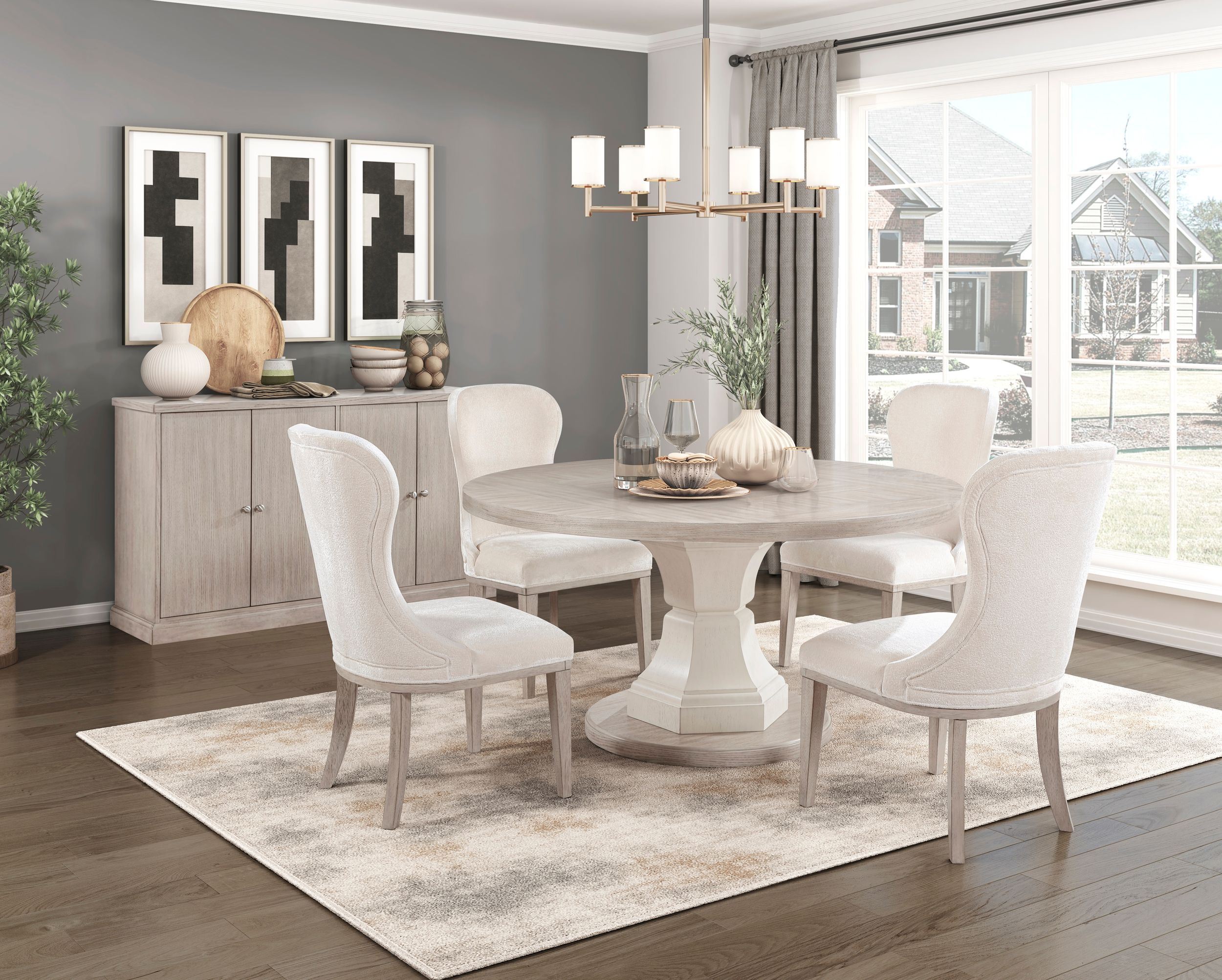 Lofton Round Wood Dining Table