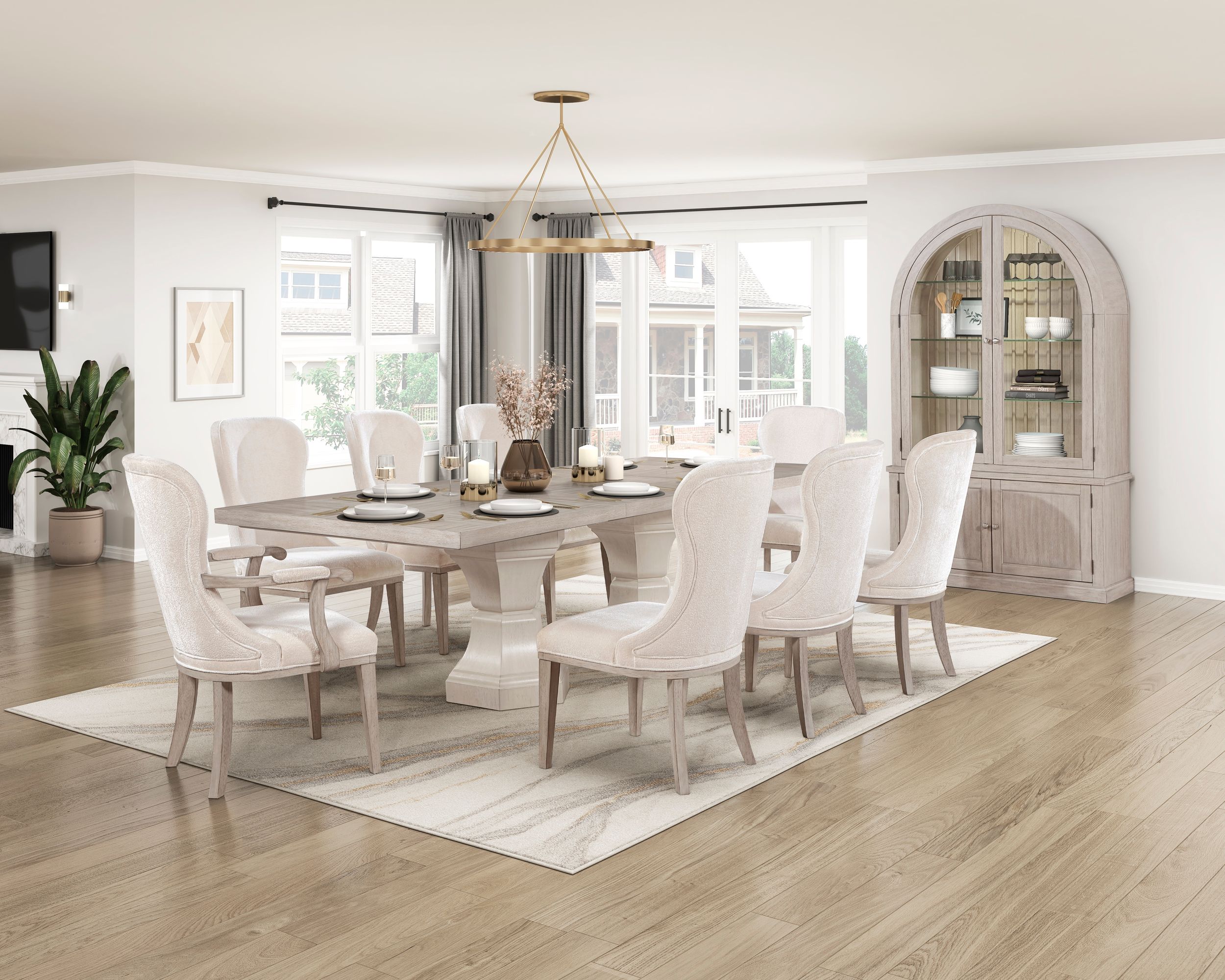 Lofton Rectangular Drop Leaf Wood Dining Room Set