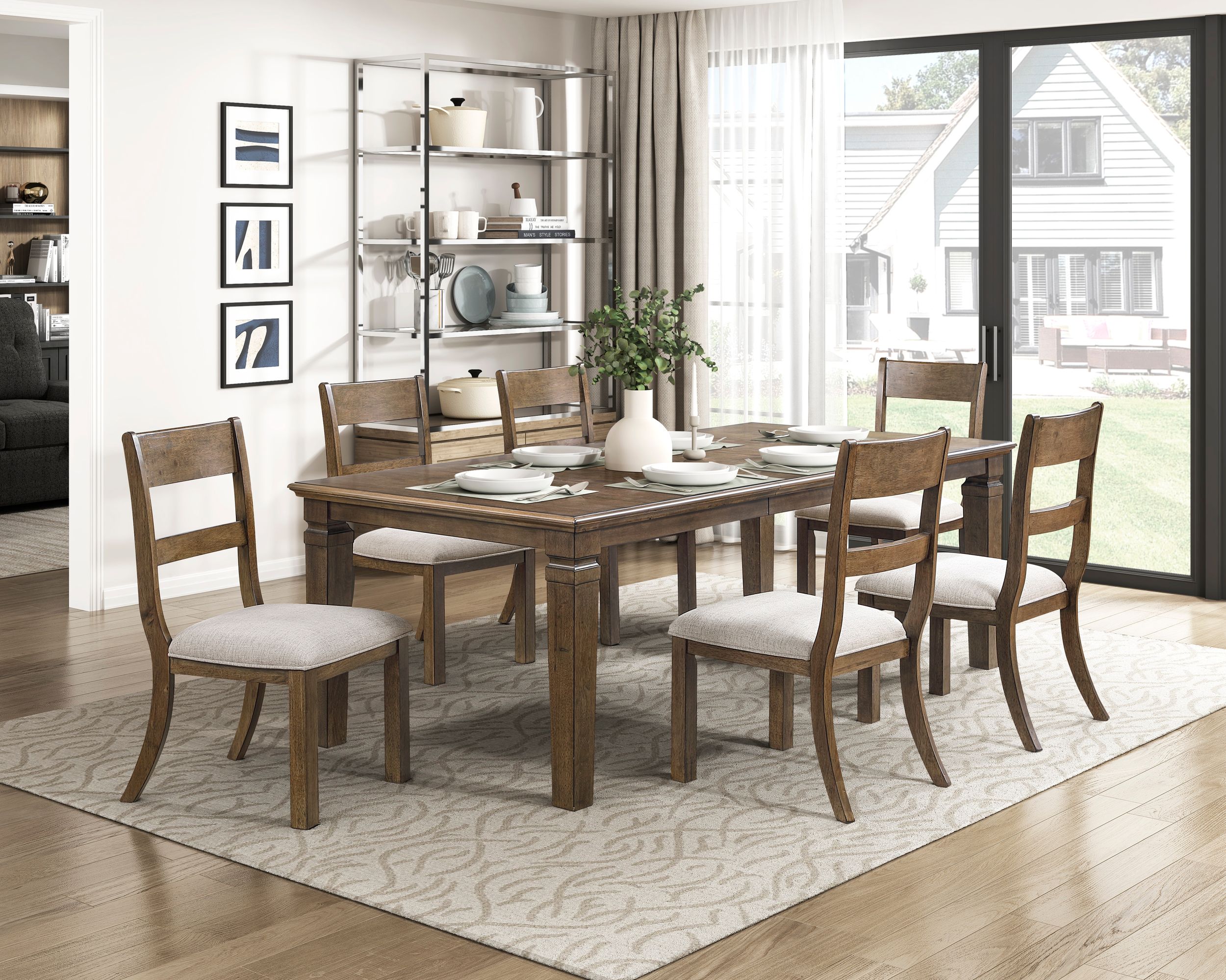 Quinn Rectangular Extendable Wood Dining Table