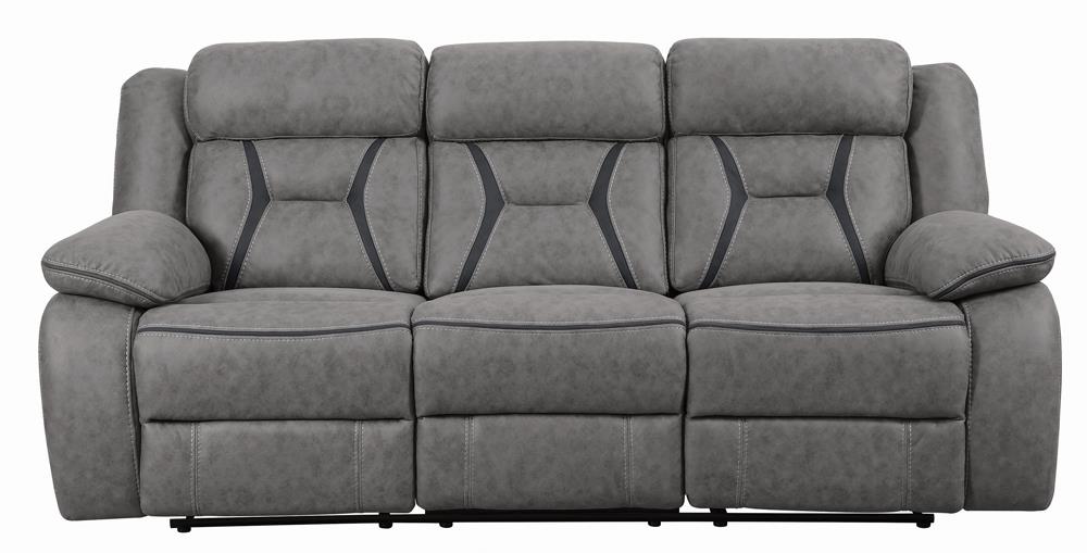 Higgins Pillow Top Arm Faux Suede Motion Living Room Set