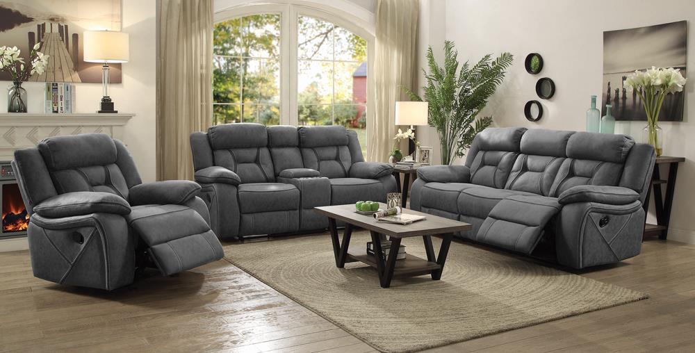 Higgins Overstuffed Faux Suede Glider Recliner