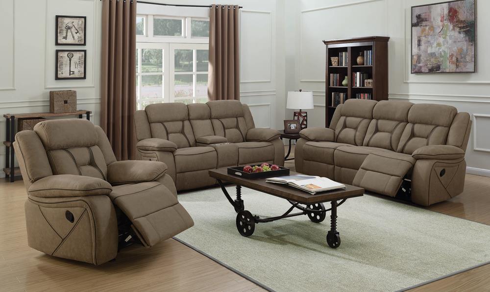 Higgins Overstuffed Faux Suede Glider Recliner