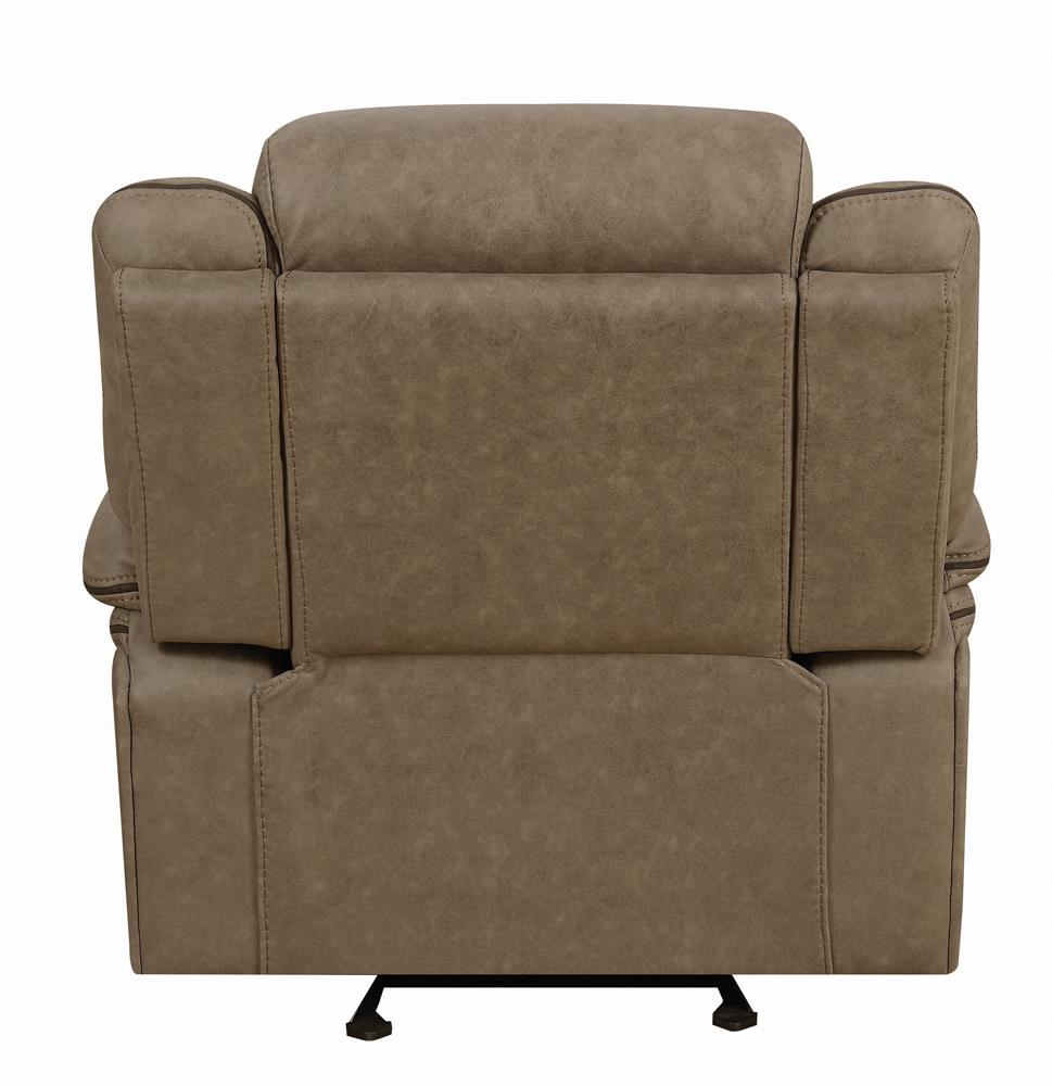Higgins Pillow Top Arm Faux Suede Motion Living Room Set