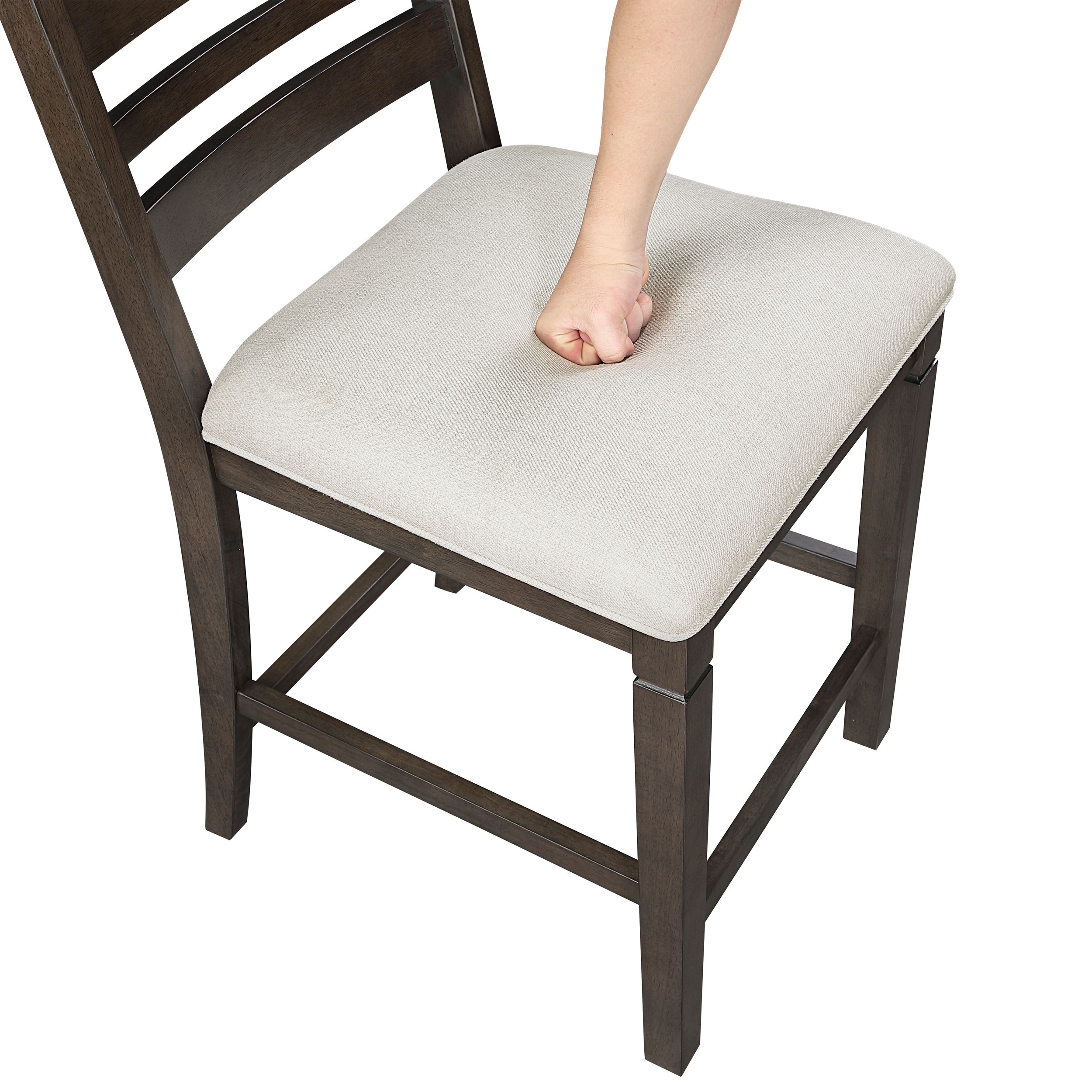 Victoria Wood/Fabric Counter Height Chair