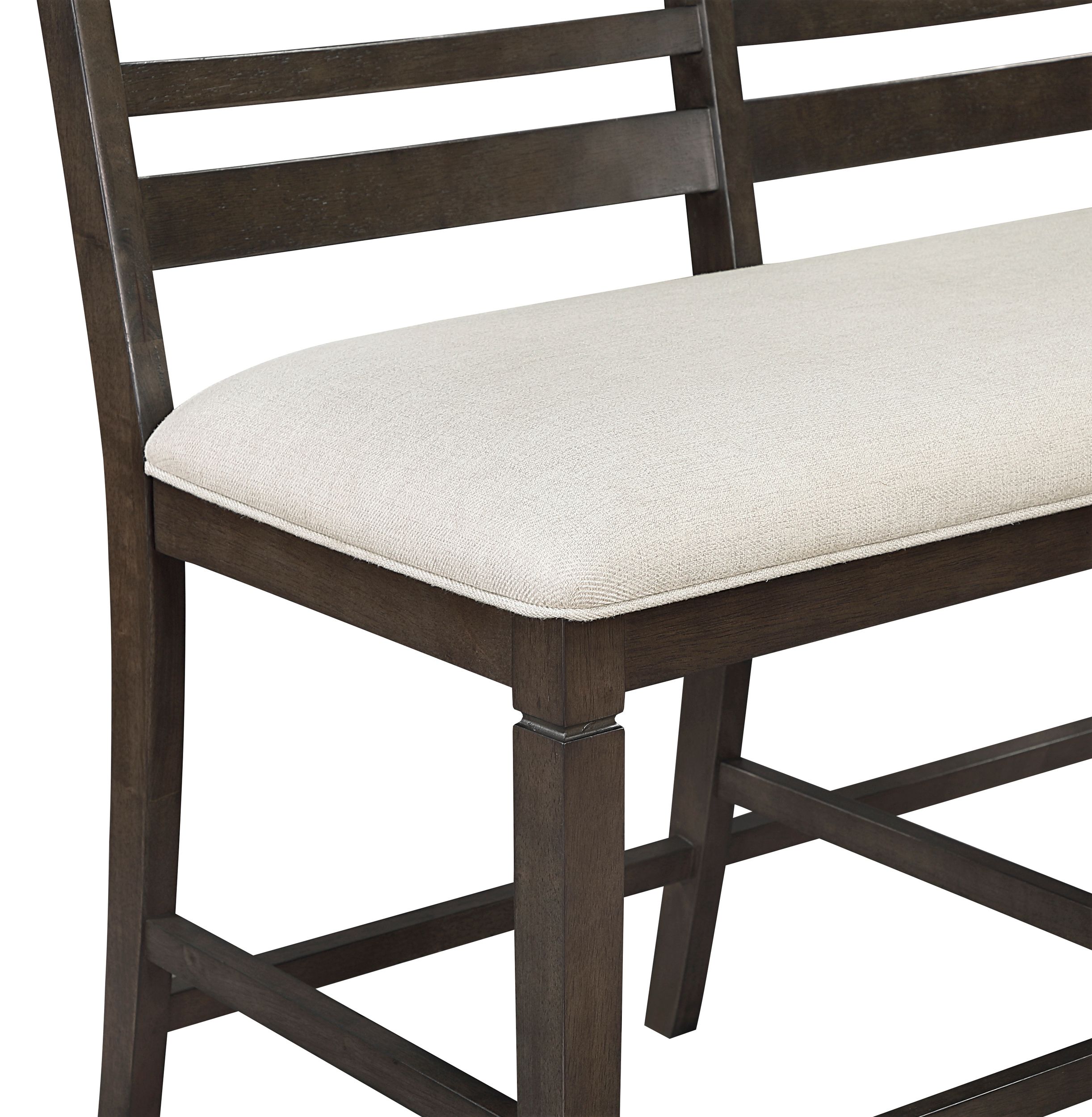 Victoria Wood/Fabric Dining Counter Height Bench