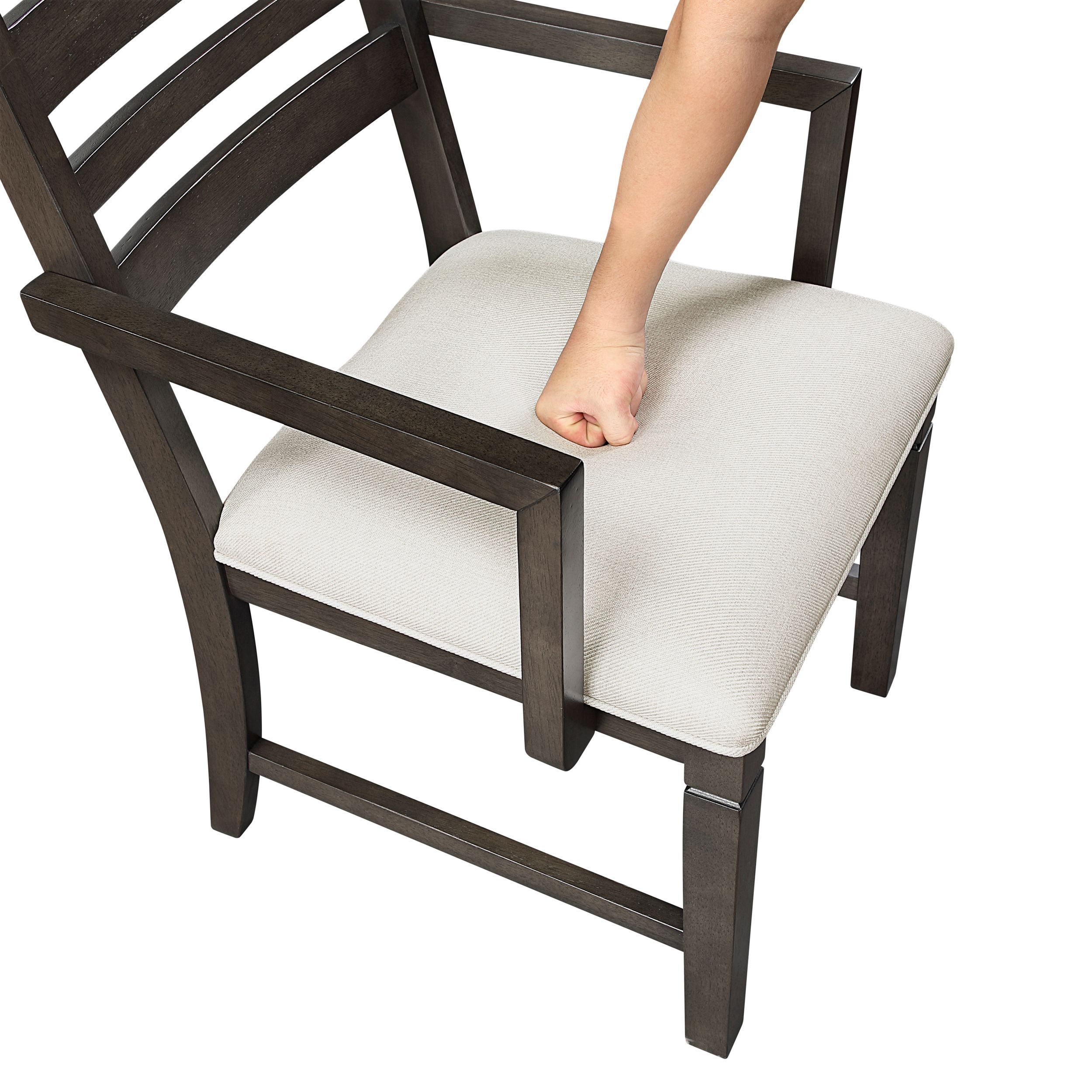 Victoria Wood/Fabric Arm Chair