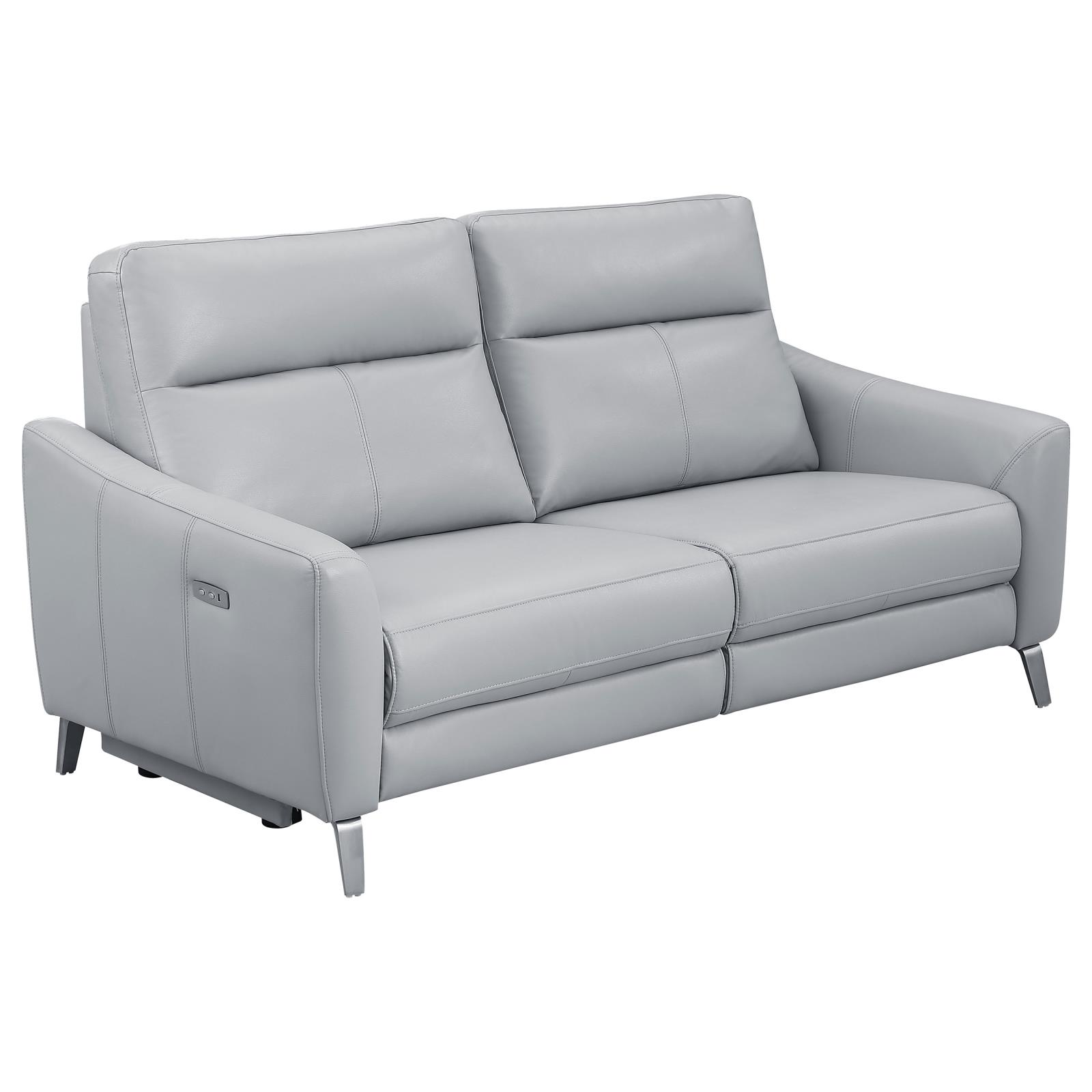 Derek Leatherette Power Living Room Set with USB Ports