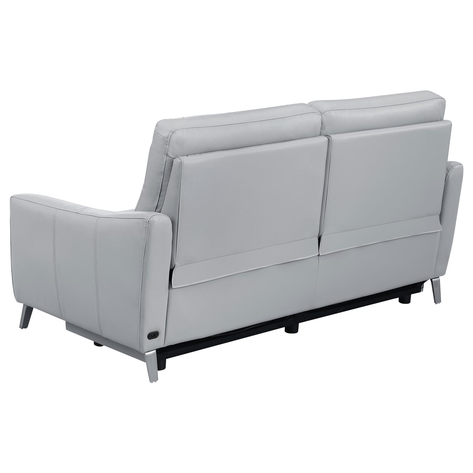 Derek Leatherette Power Sofa with USB Port