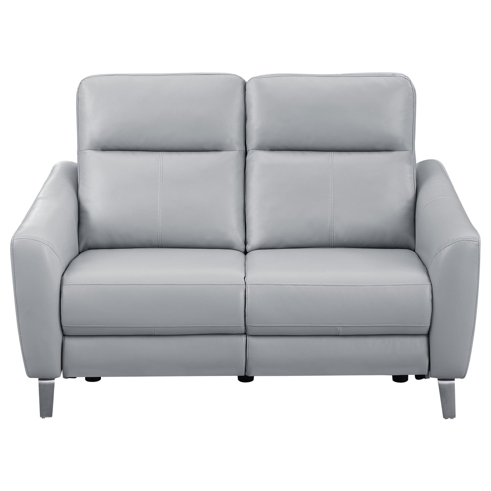 Derek Leatherette Power Living Room Set with USB Ports