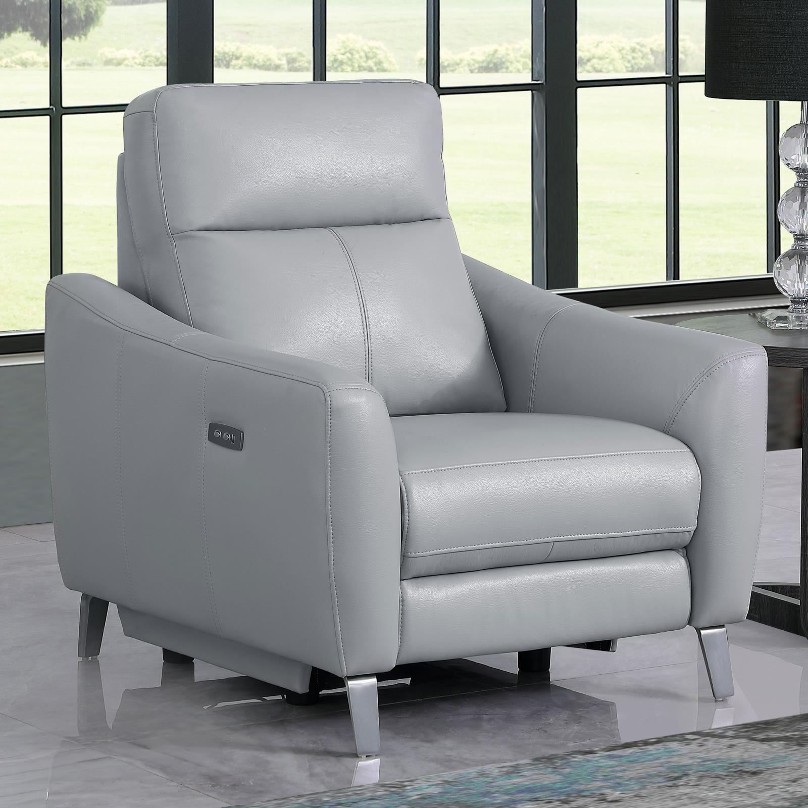 Derek Leatherette Power Living Room Set with USB Ports