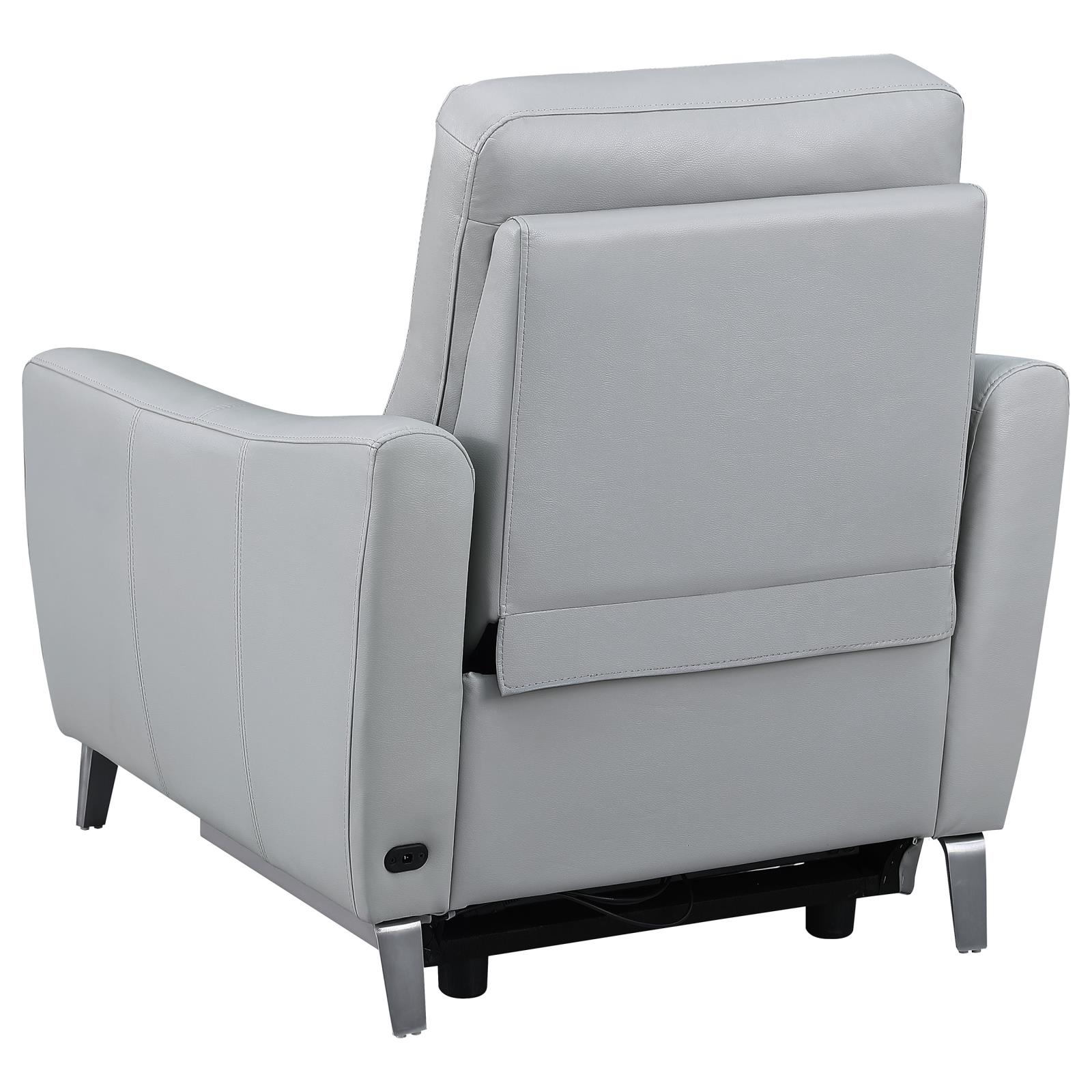 Derek Leatherette Power Living Room Set with USB Ports