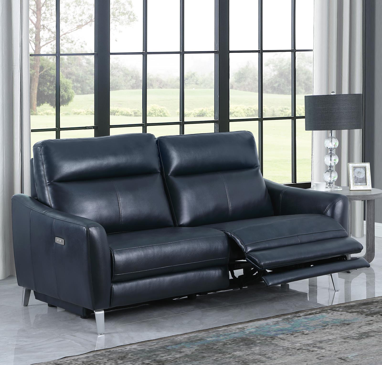 Derek Leatherette Power Living Room Set with USB Ports