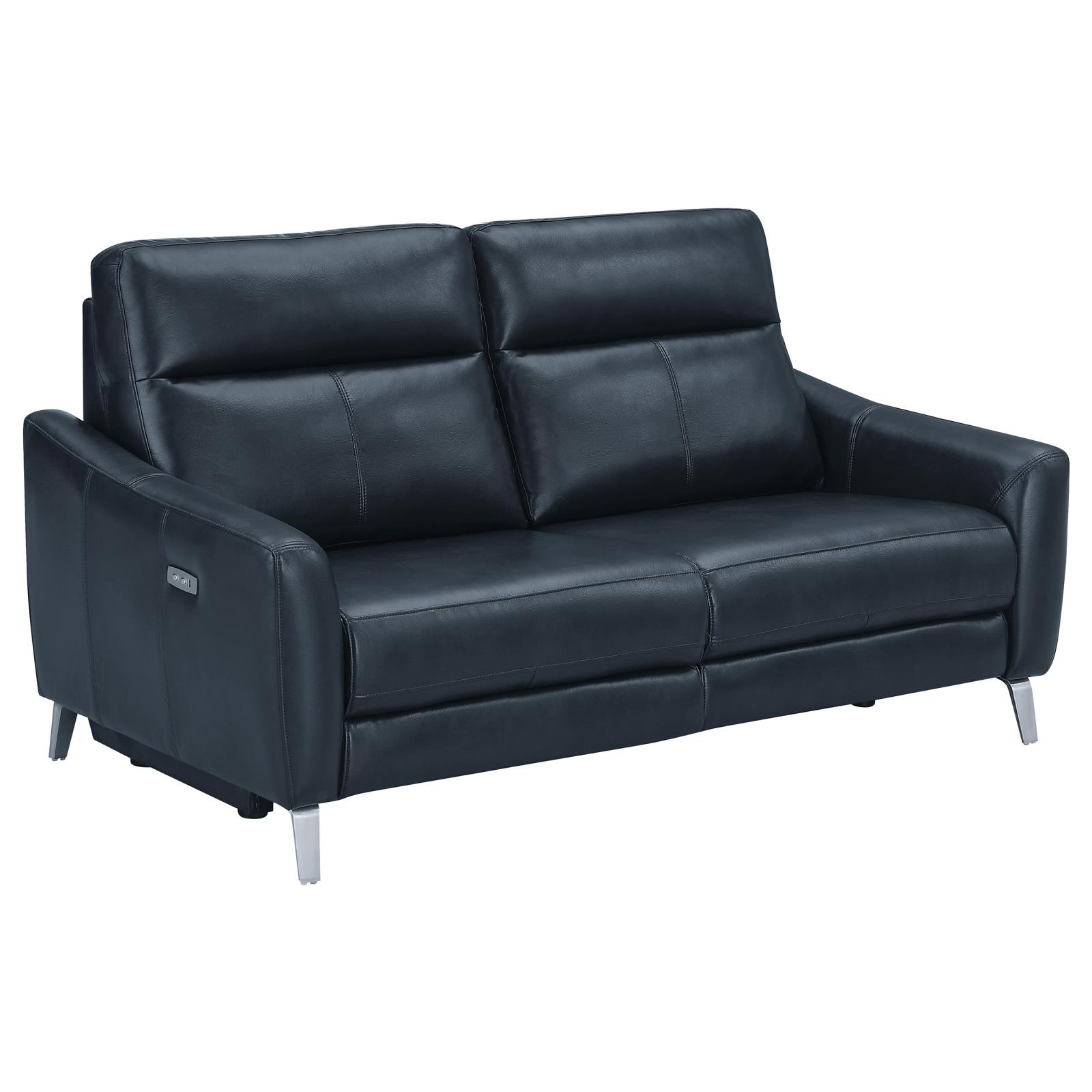 Derek Leatherette Power Living Room Set with USB Ports