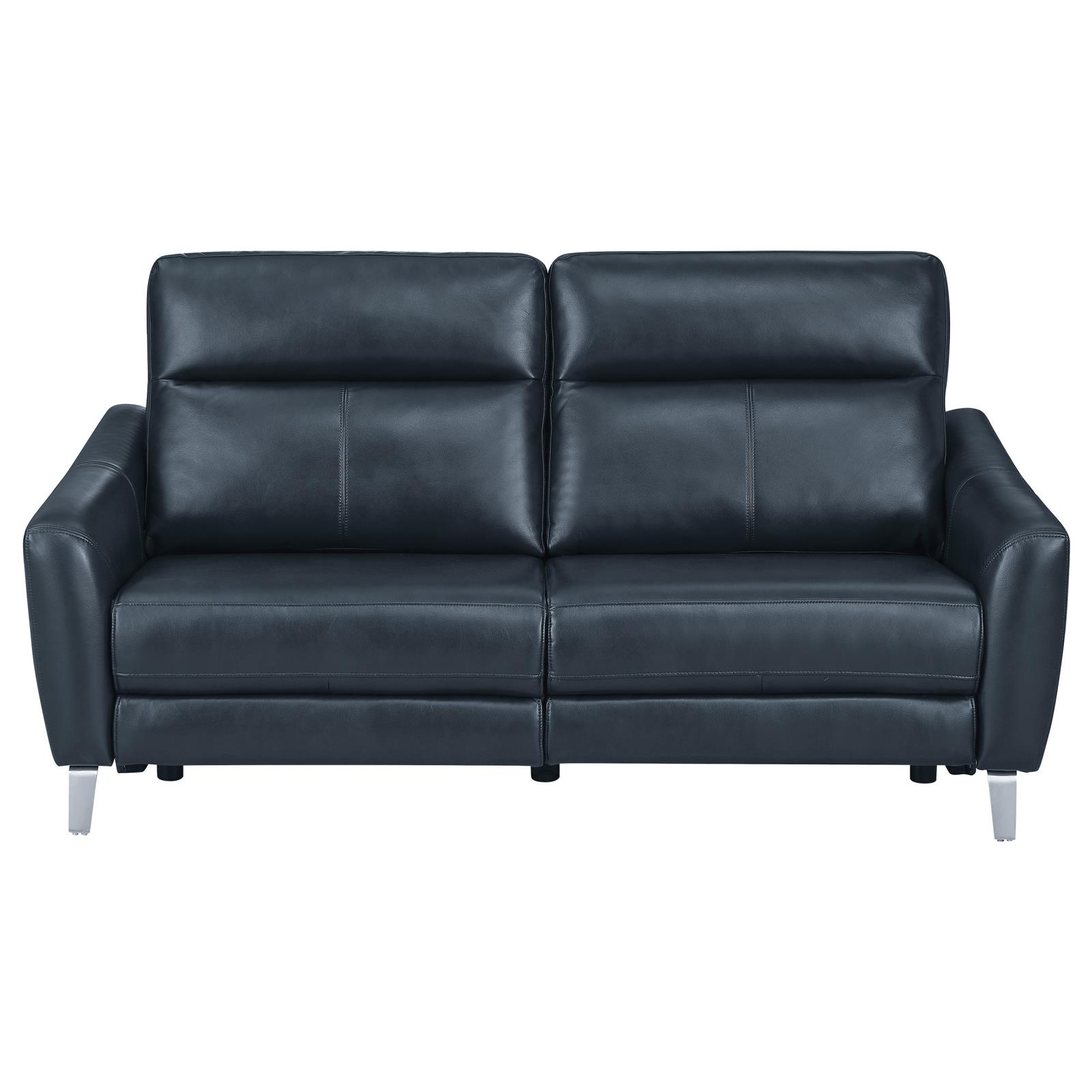 Derek Leatherette Power Sofa with USB Port