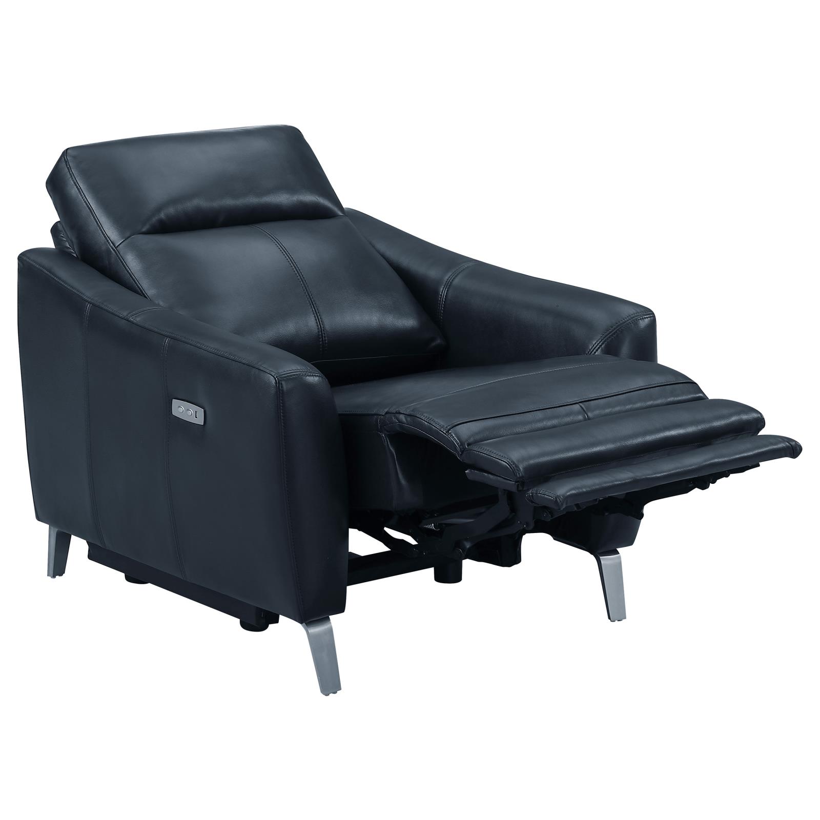 Derek Leatherette Power Recliner with USB Port