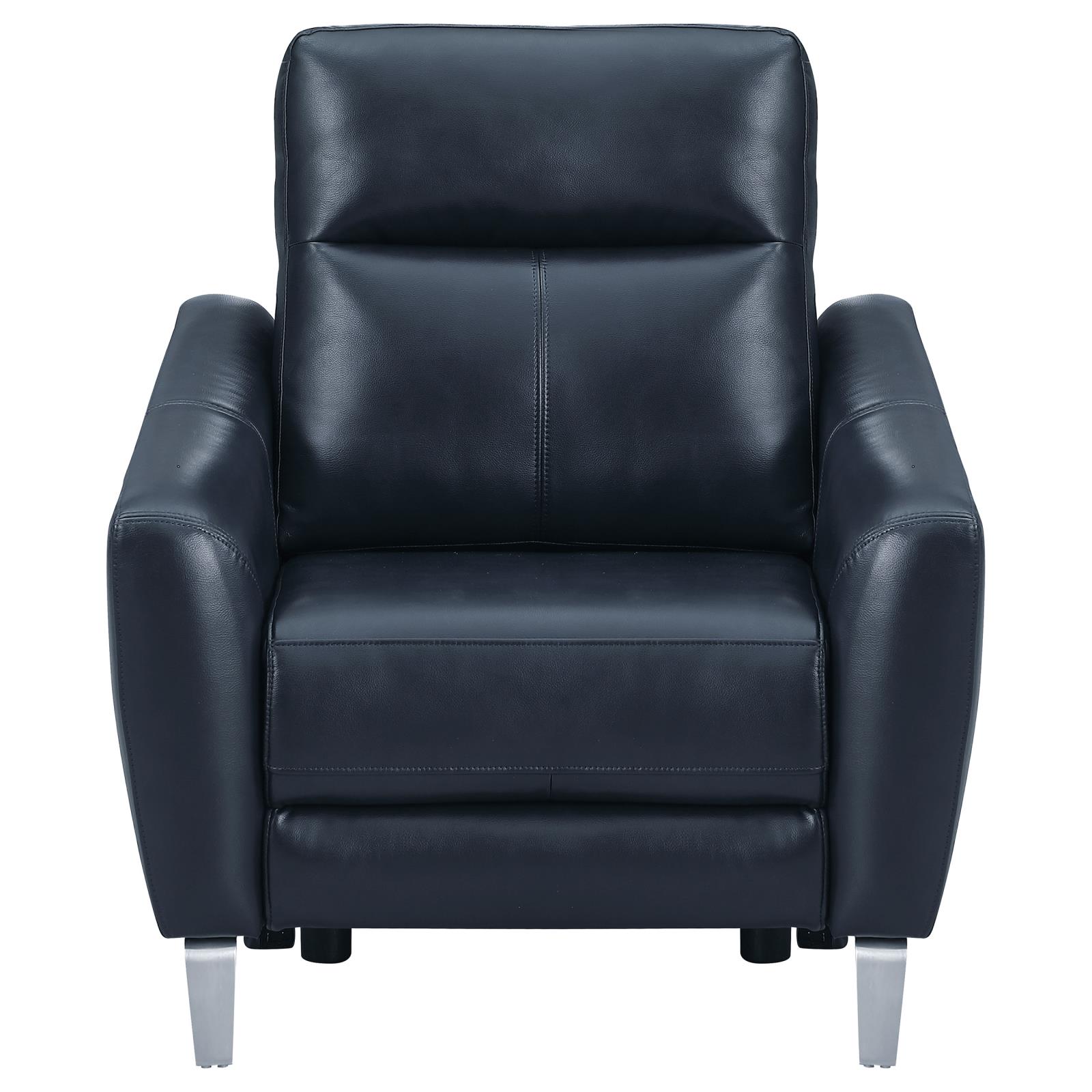 Derek Leatherette Power Recliner with USB Port