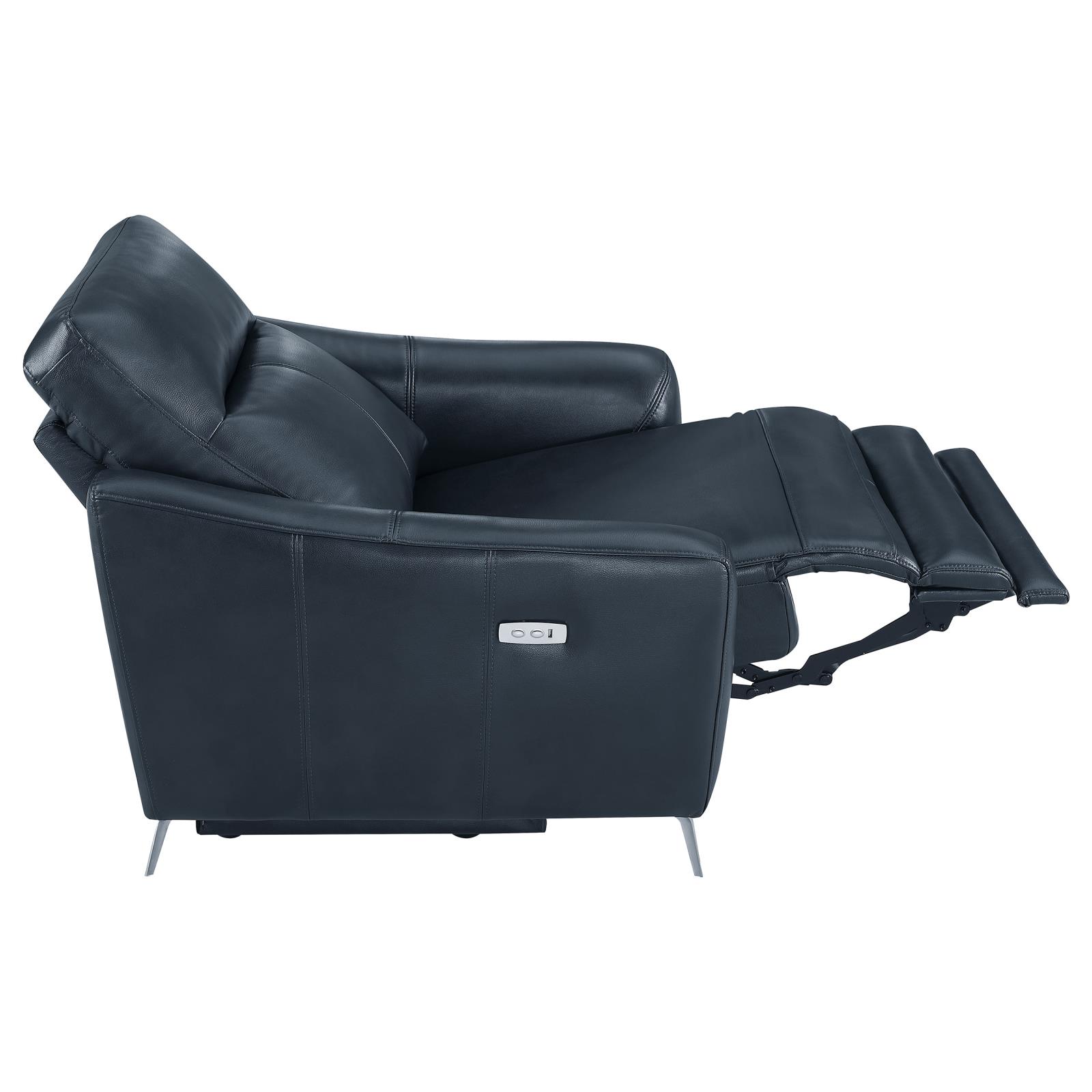 Derek Leatherette Power Living Room Set with USB Ports