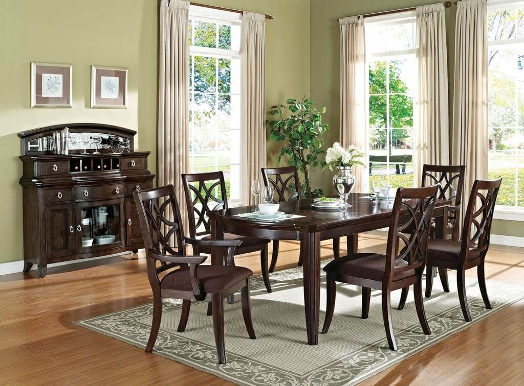 Keenan Wood/Microfiber Dining Set