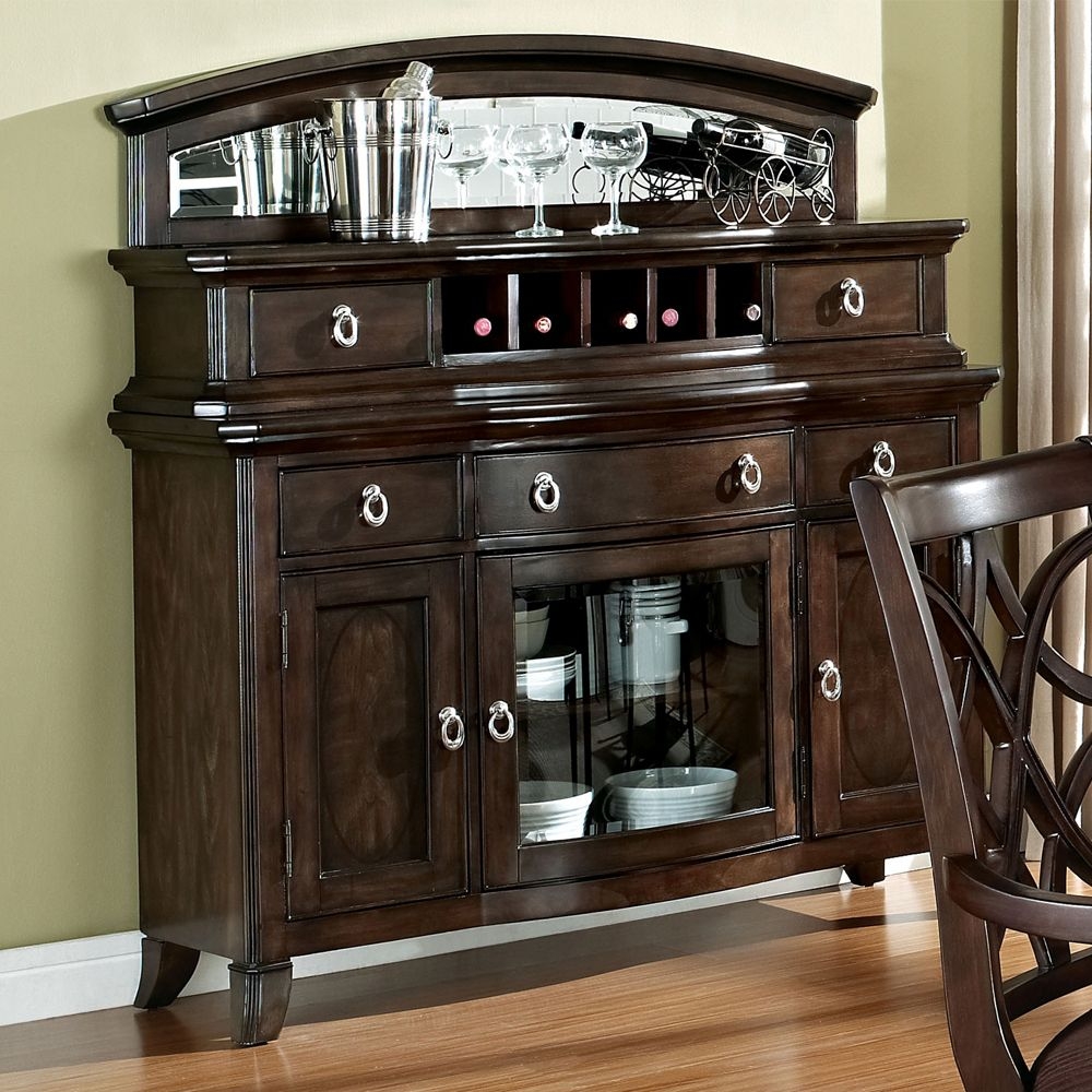 Keenan Wood Server w/Wine Storage