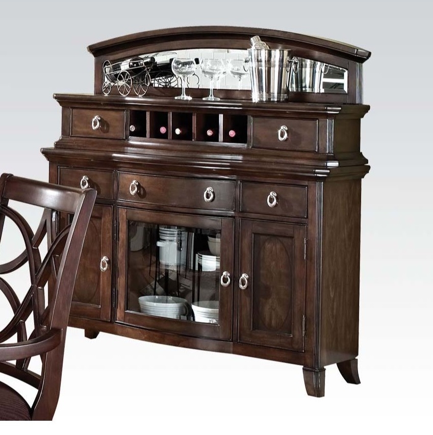Keenan Wood Server w/Wine Storage