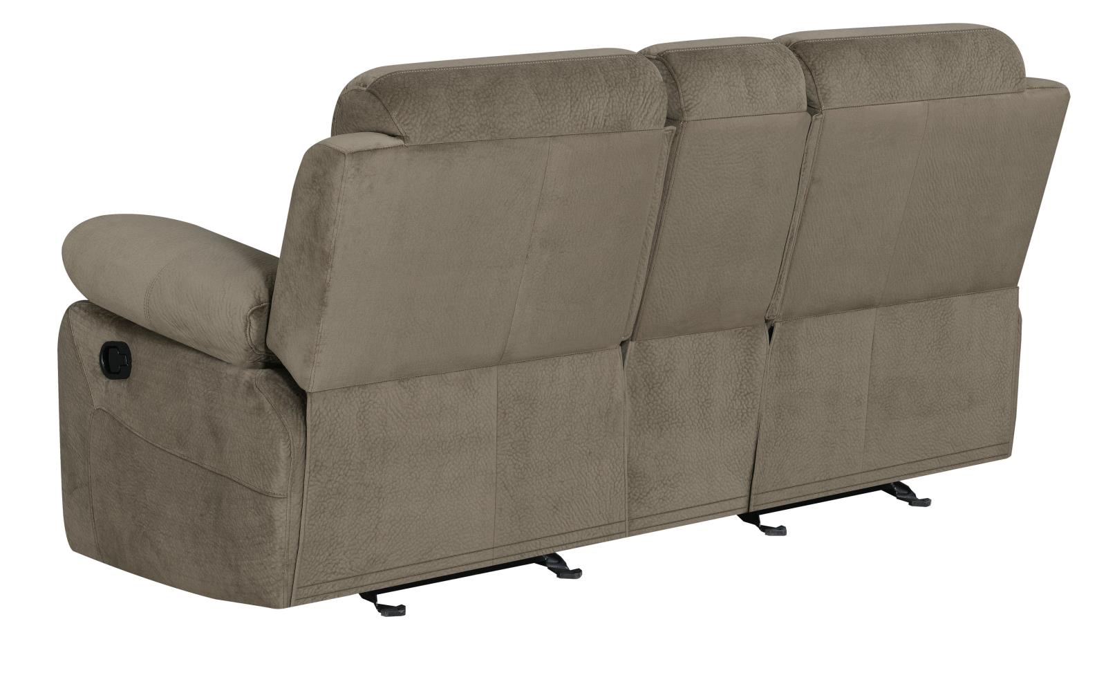 Myleene Velvet Upholstered Glider Loveseat with Console