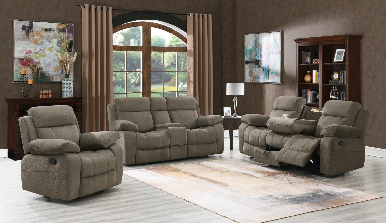 Myleene Velvet Upholstered Glider Loveseat with Console