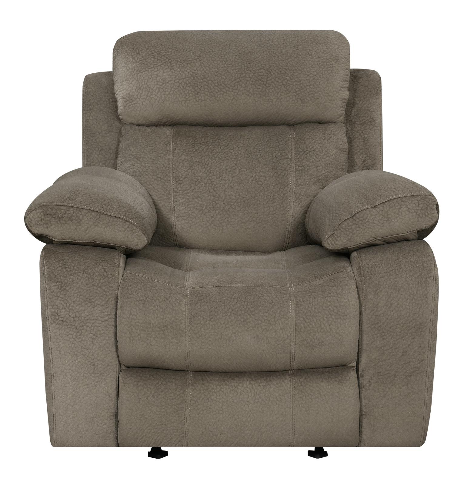Myleene Velvet Upholstered Pillow Top Arm Glider Recliner