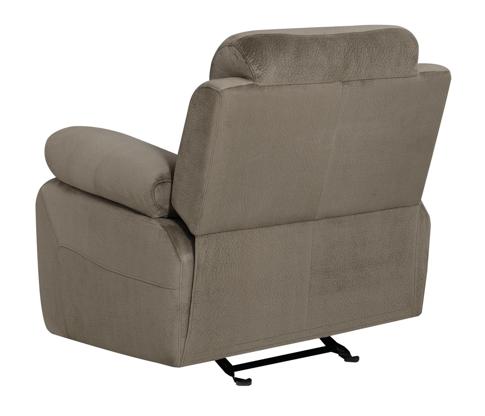 Myleene Velvet Upholstered Pillow Top Arm Glider Recliner