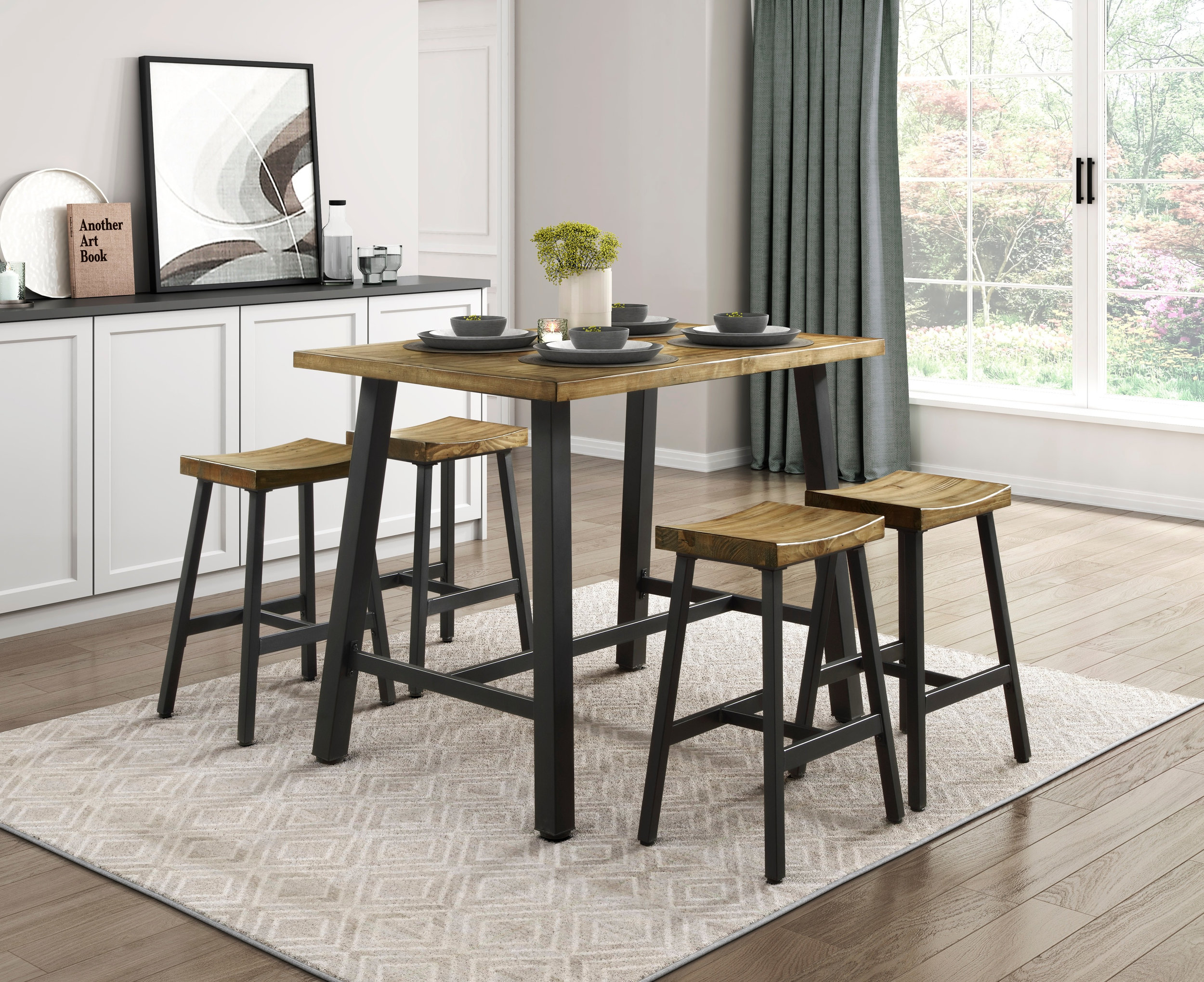 Braddock Wood Counter Height Stool
