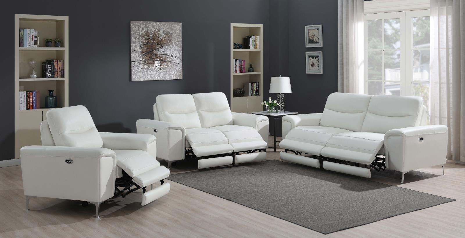 Largo Leather/PVC Power Sofa