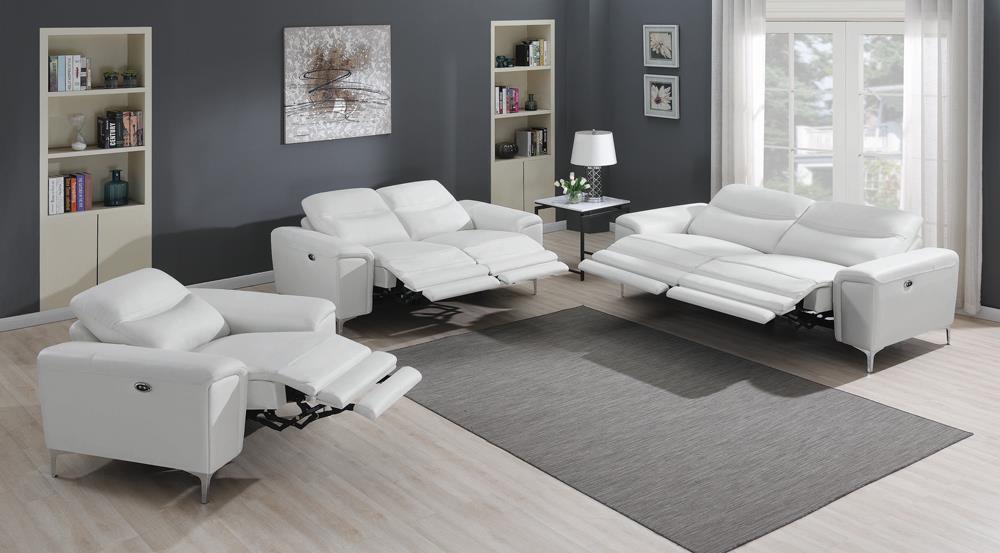 Largo Leather/PVC Power Loveseat