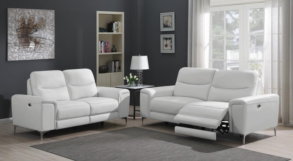 Largo Leather/PVC Power Loveseat
