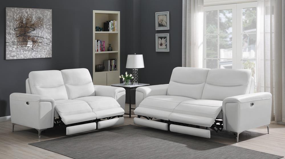 Largo Leather/PVC Power Loveseat