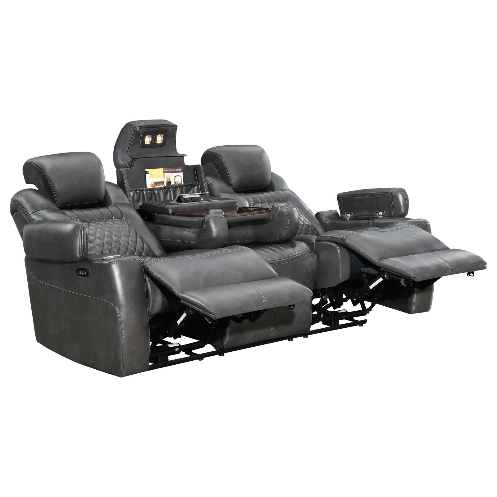Korbach Upholstered Power^2 Sofa Charcoal