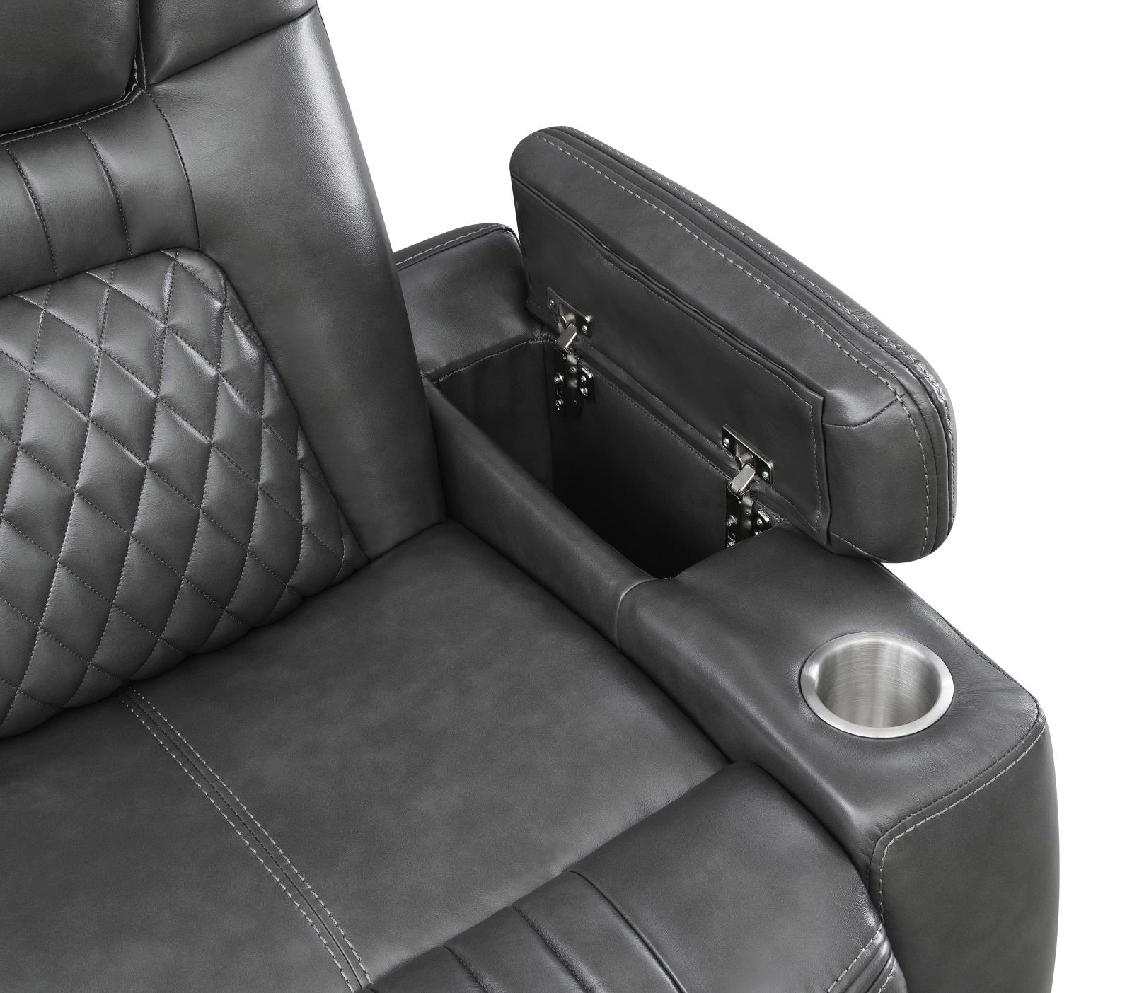 Korbach Upholstered Power^2 Sofa Charcoal