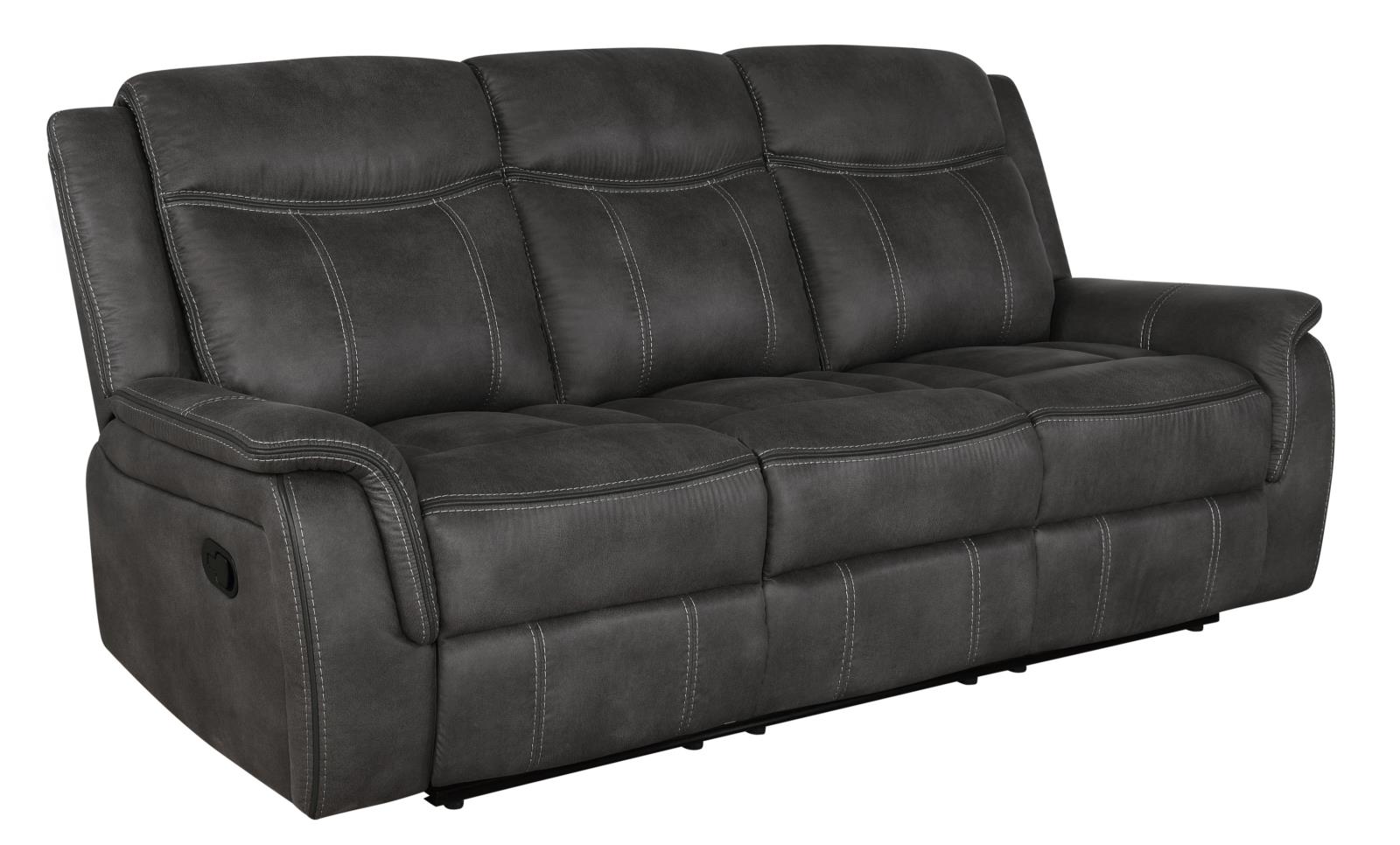 Lawrence Microfiber Tufted Back Motion Living Room Set