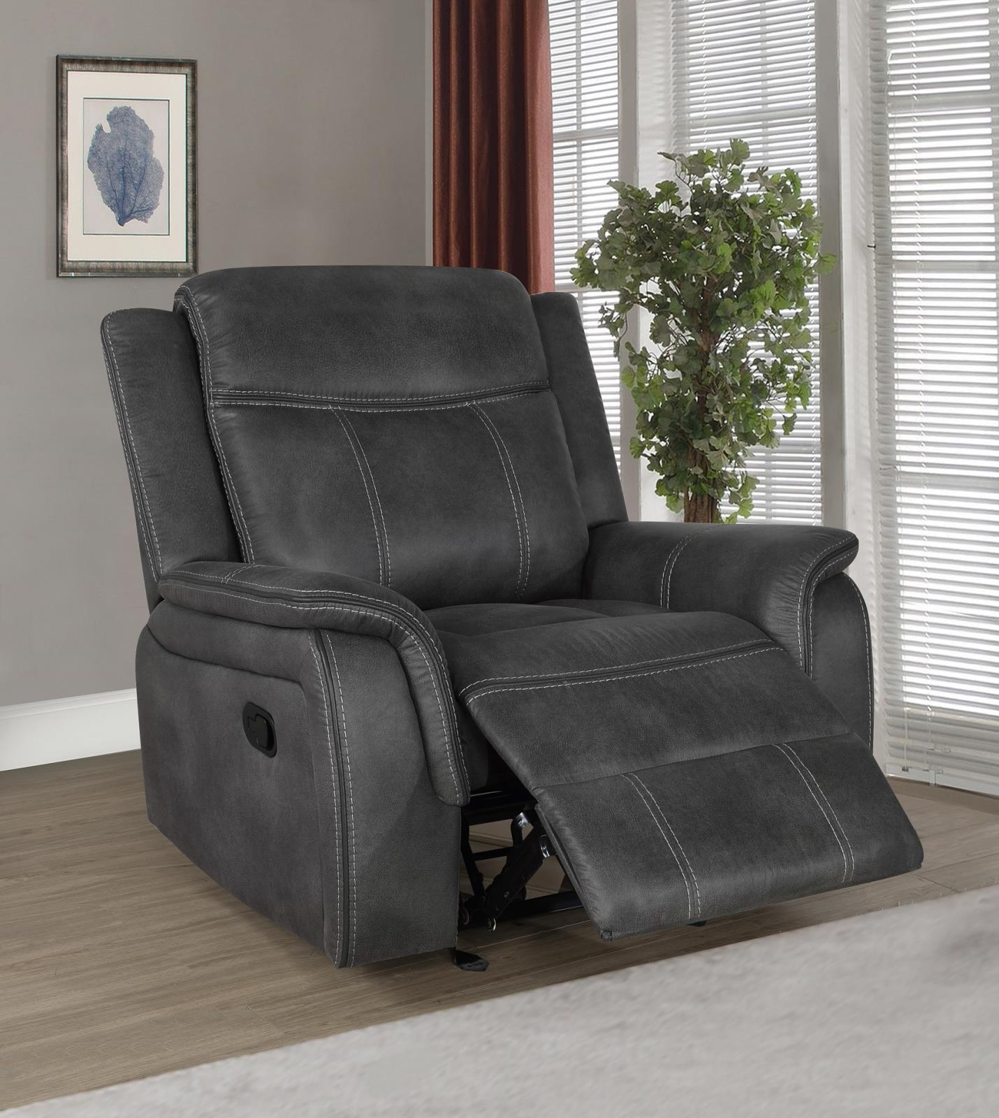 Lawrence Microfiber Tufted Back Glider Recliner
