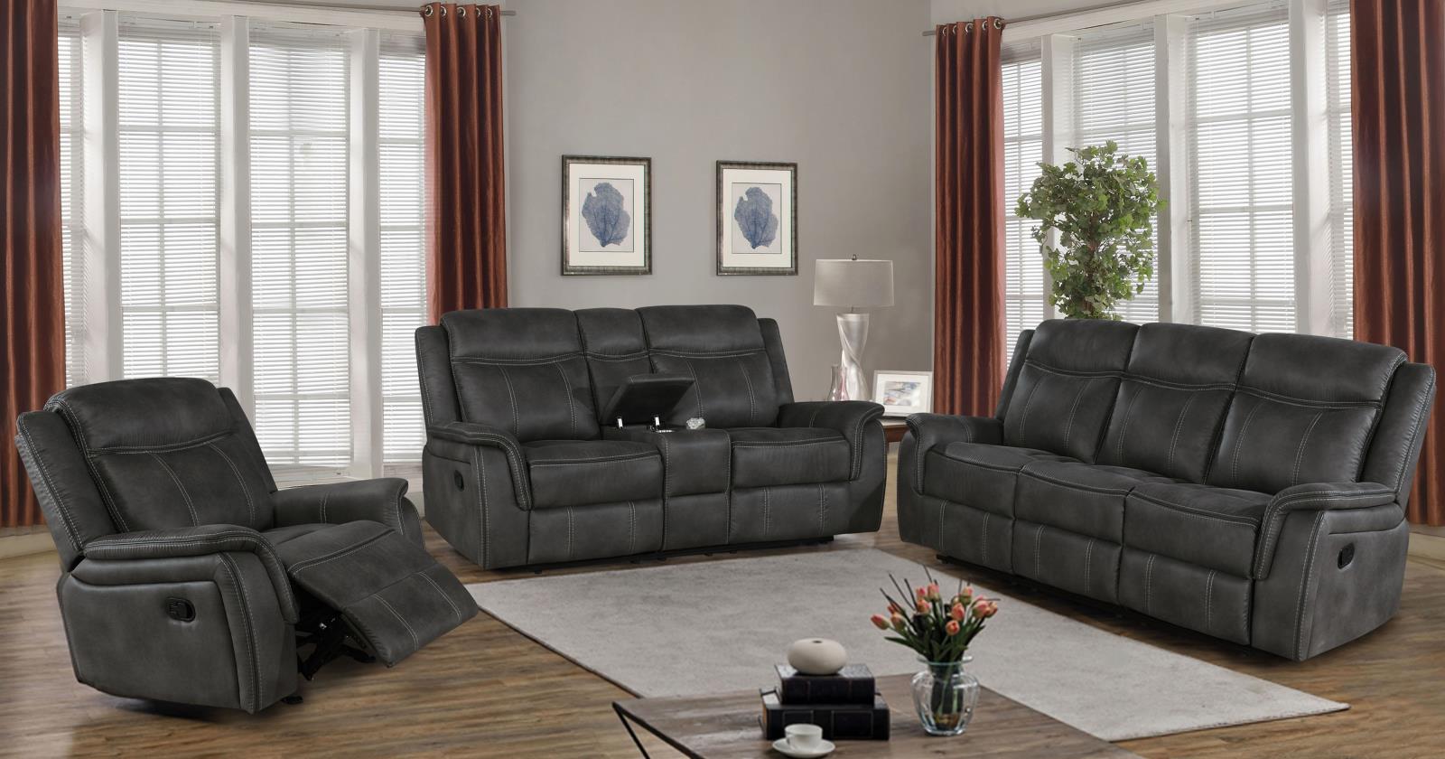 Lawrence Microfiber Tufted Back Glider Recliner