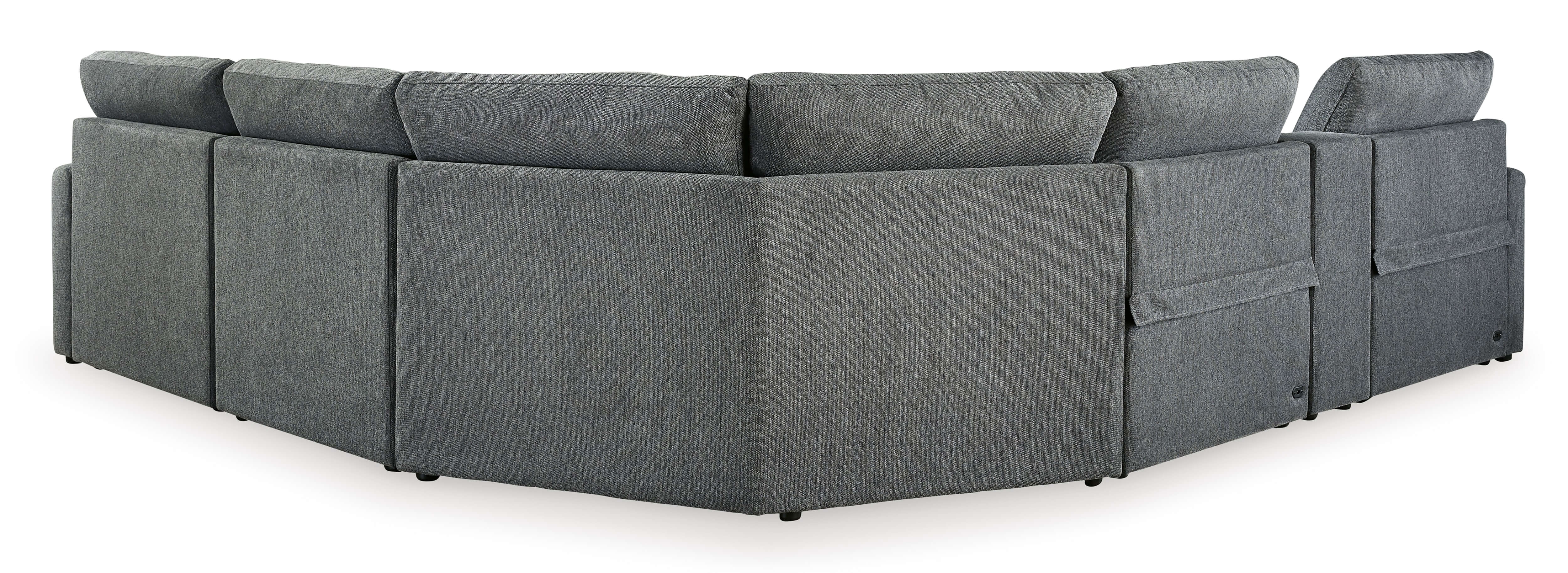 Hartsdale 6-Piece Polyester Reclining Sectional Sofa w/Console and Right Chaise