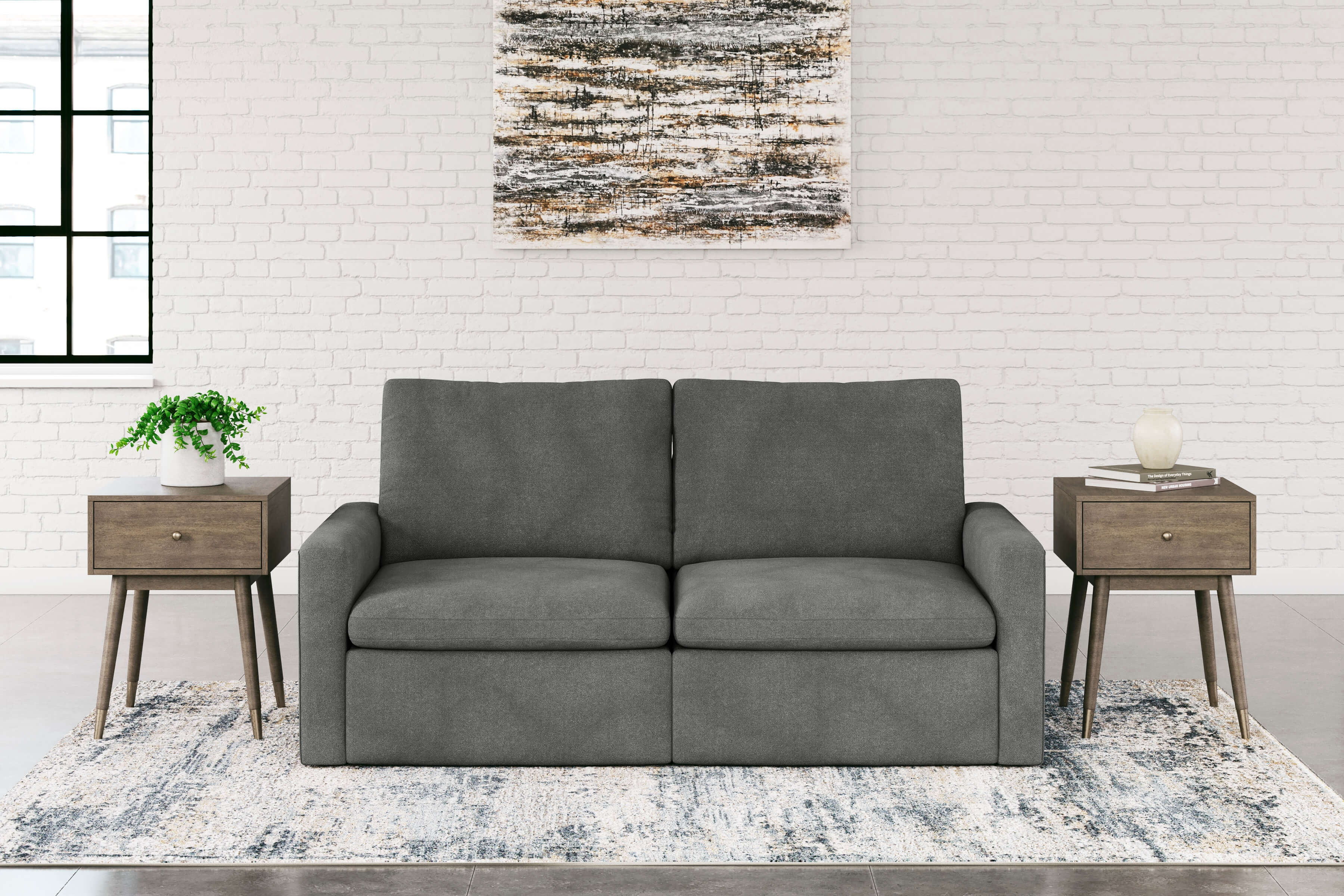 Hartsdale 2-Piece Polyester Power Reclining Loveseat
