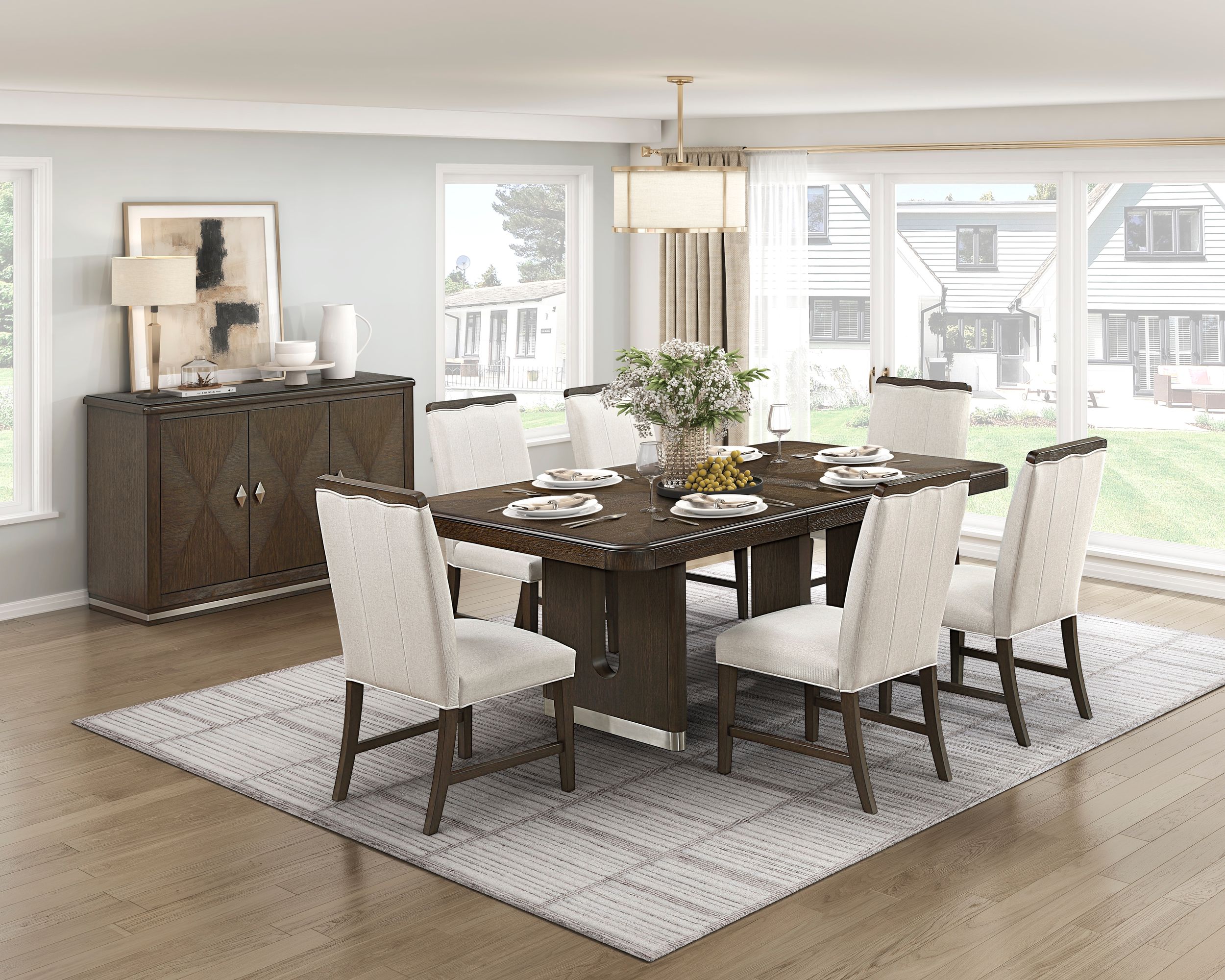 Clara Rectangular Extendable Wood Dining Table