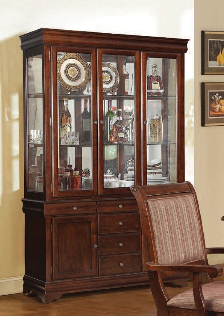 Mahavira Wood/Glass China Cabinet