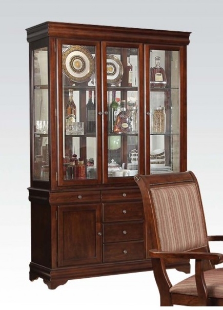 Mahavira Wood/Glass China Cabinet