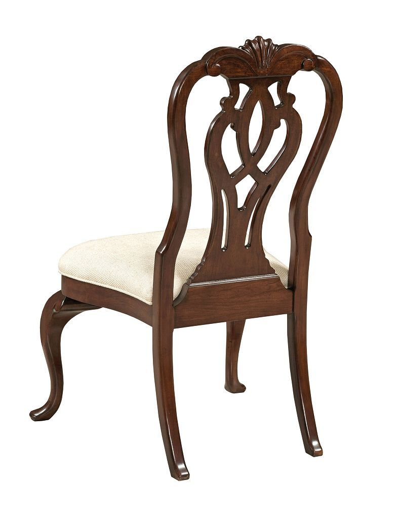 Hadleigh Queen Anne Fabric/Wood Side Chair