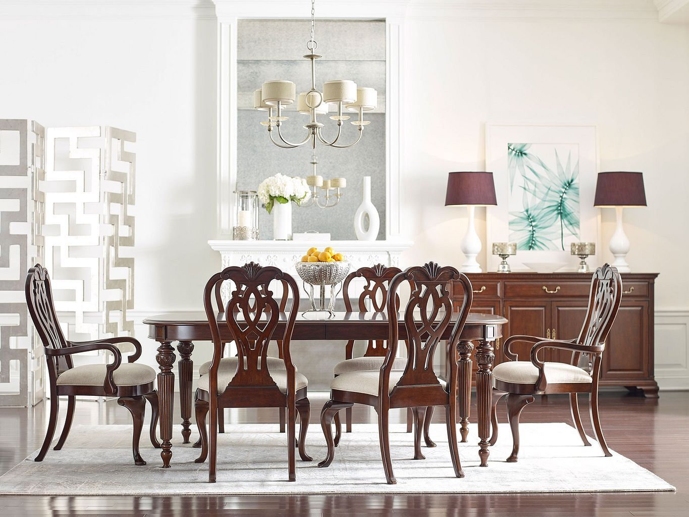 Hadleigh Queen Anne Fabric/Wood Arm Chair