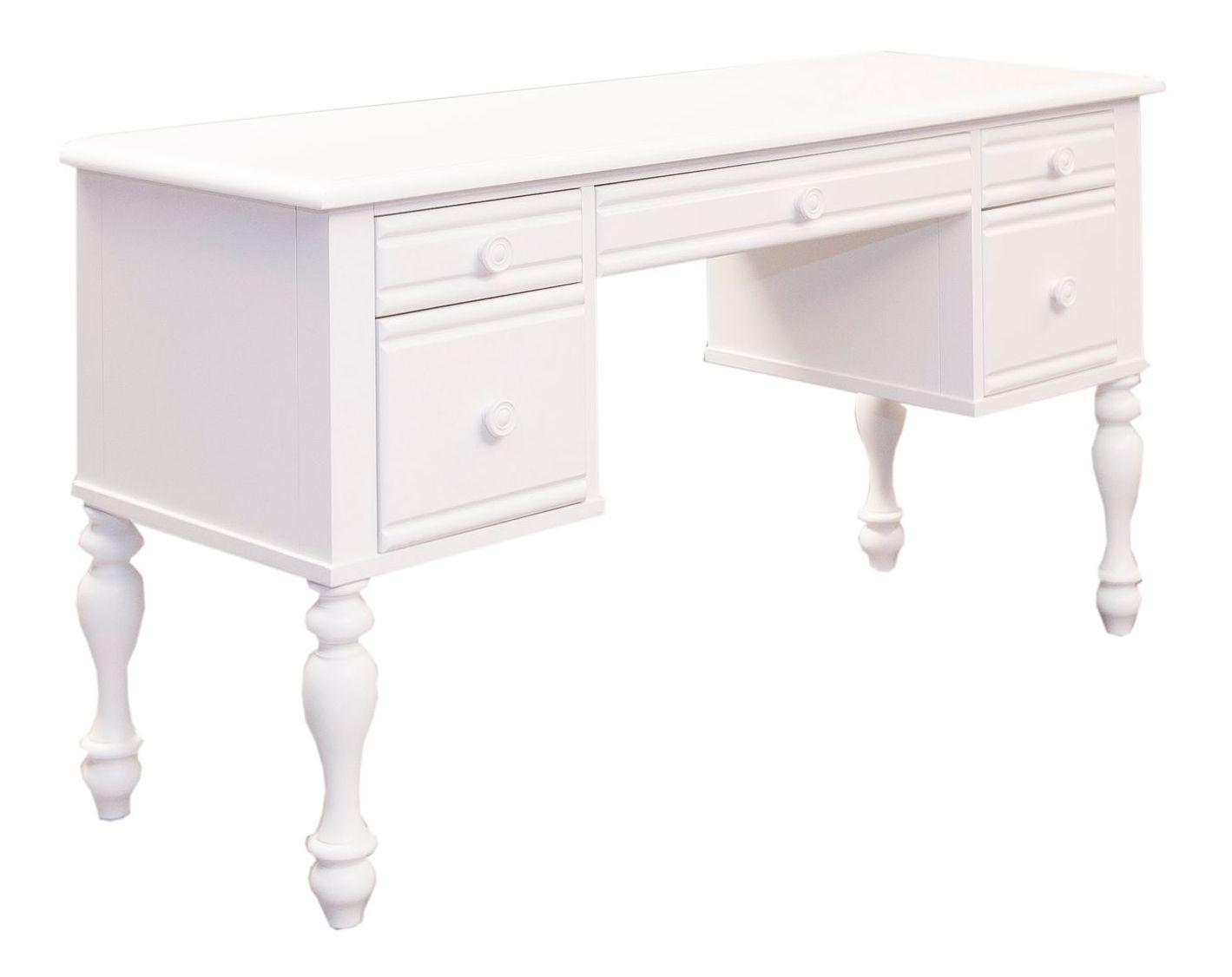 Summer House I Rectangular Wood 5-Drawer I Vanity Desk