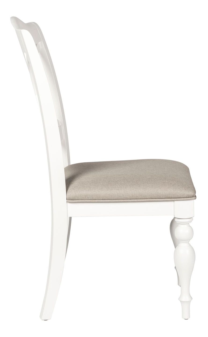 Summer House Linen/Wood Splat Back Side Chair