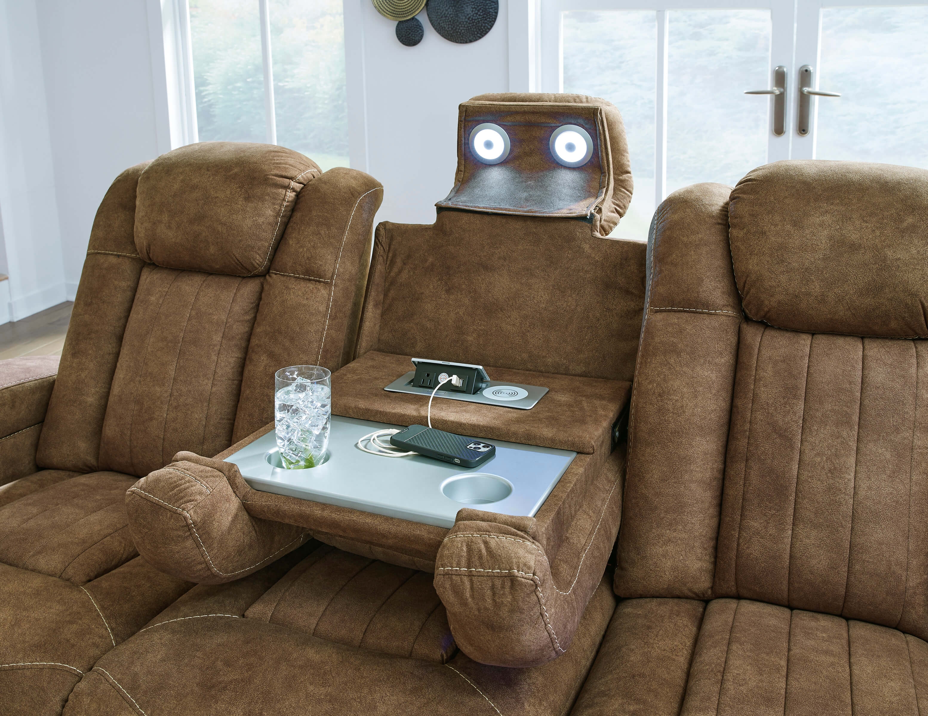 Ashley Wolfridge Power Reclining Sofa Eat for Rice