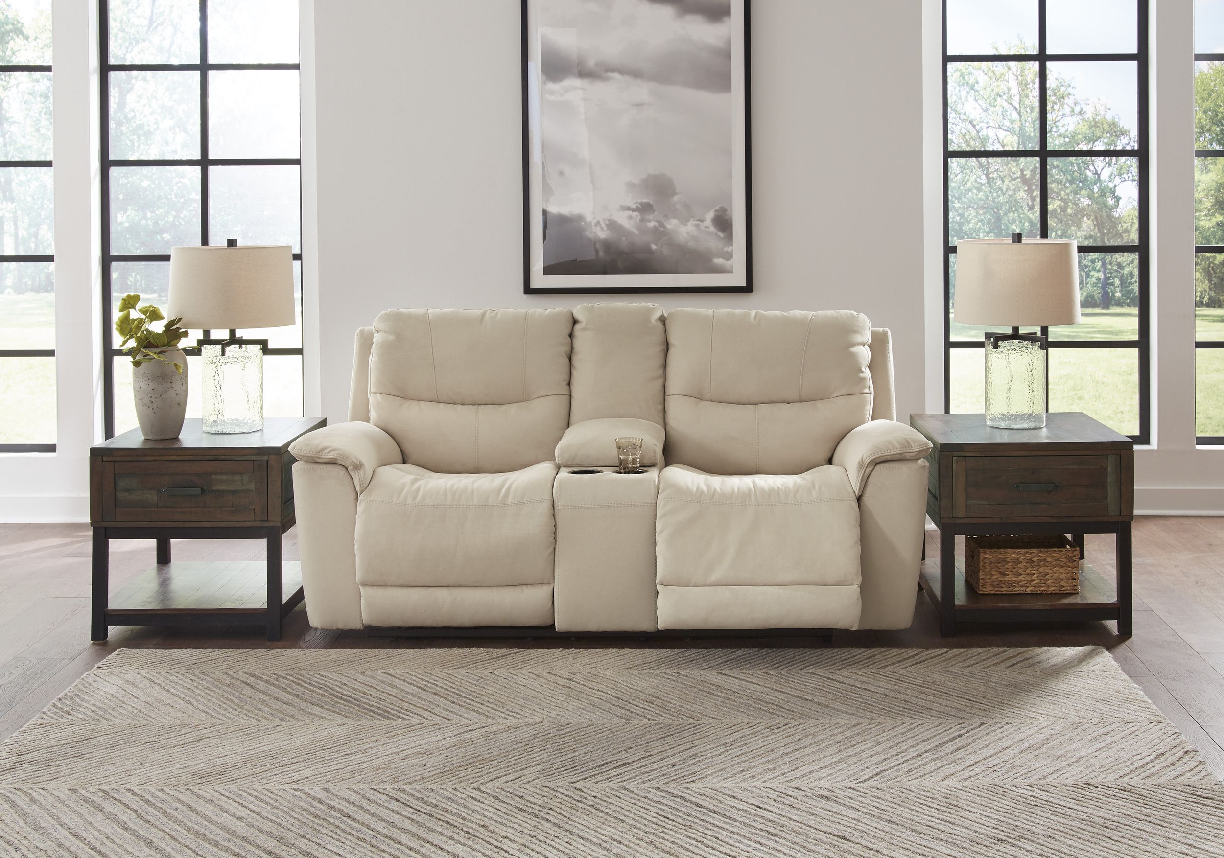 Next-Gen Gaucho Faux Nubuck Leather loveseat